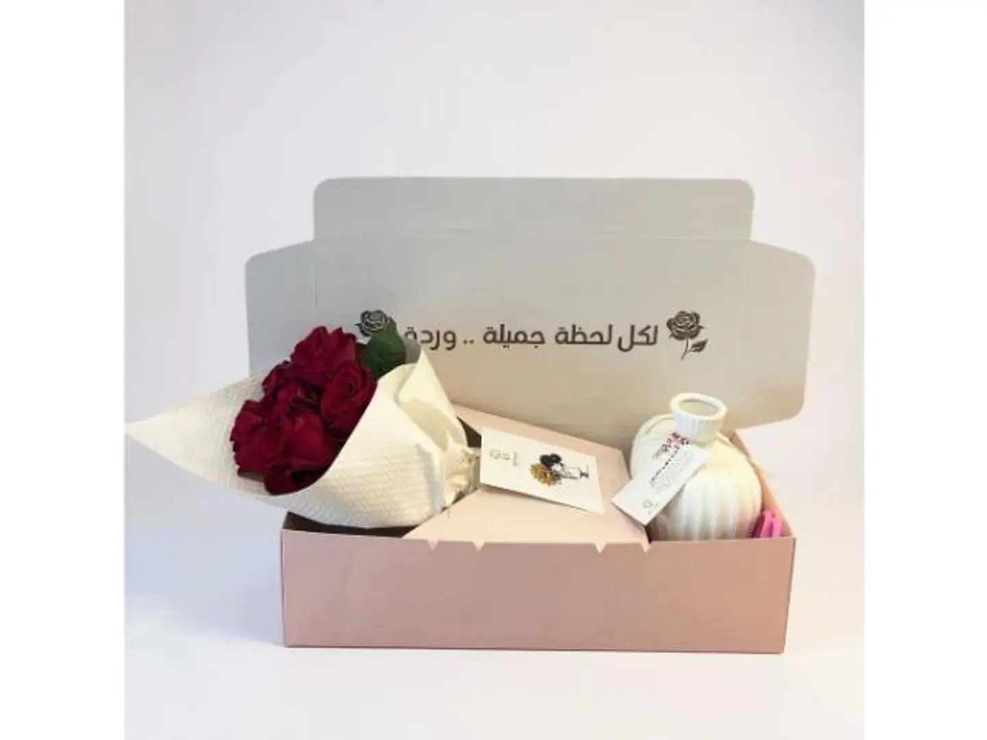 Box With Red Rose Bouquet