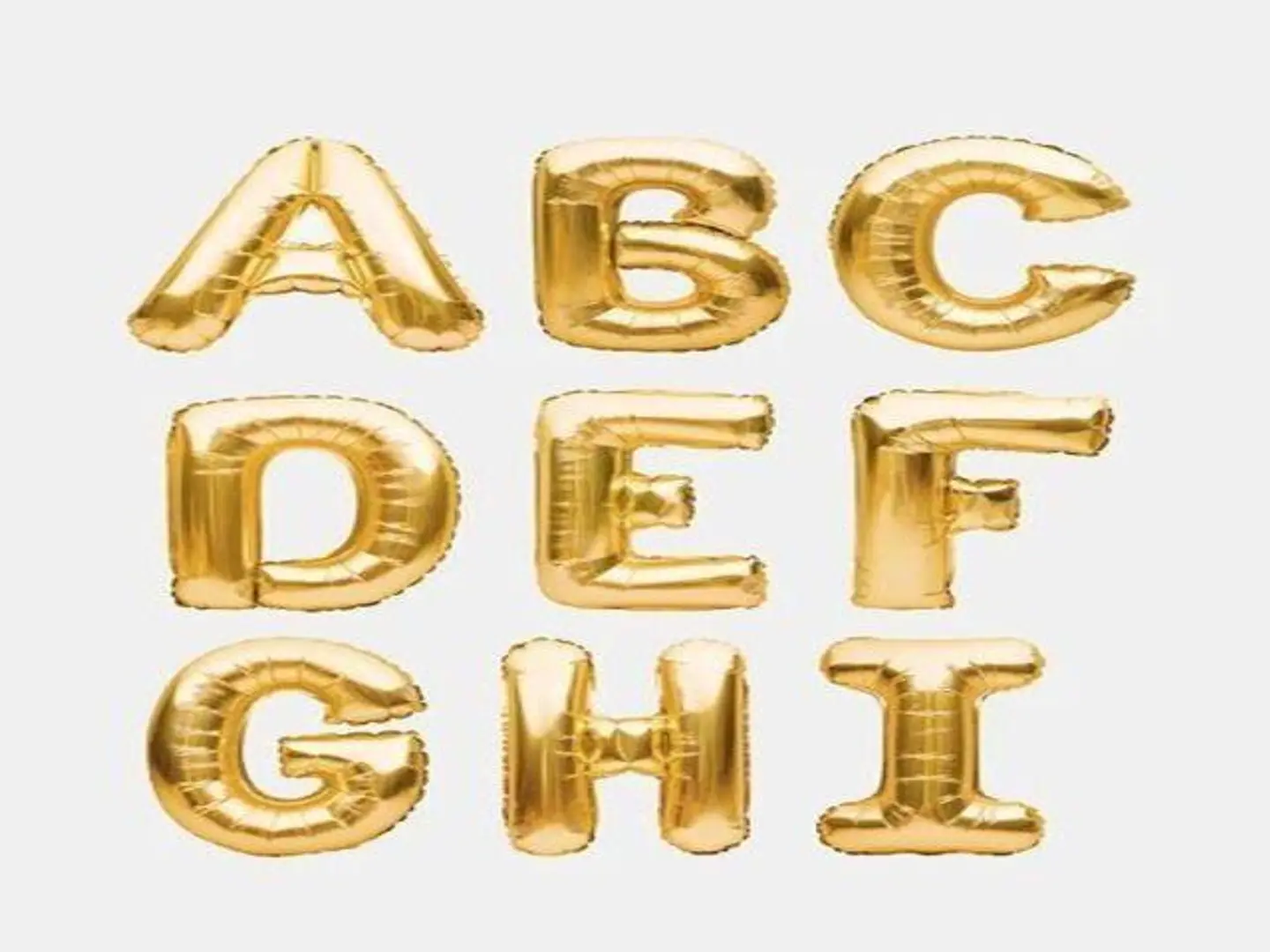 بالون هيليوم حروف ذهبي