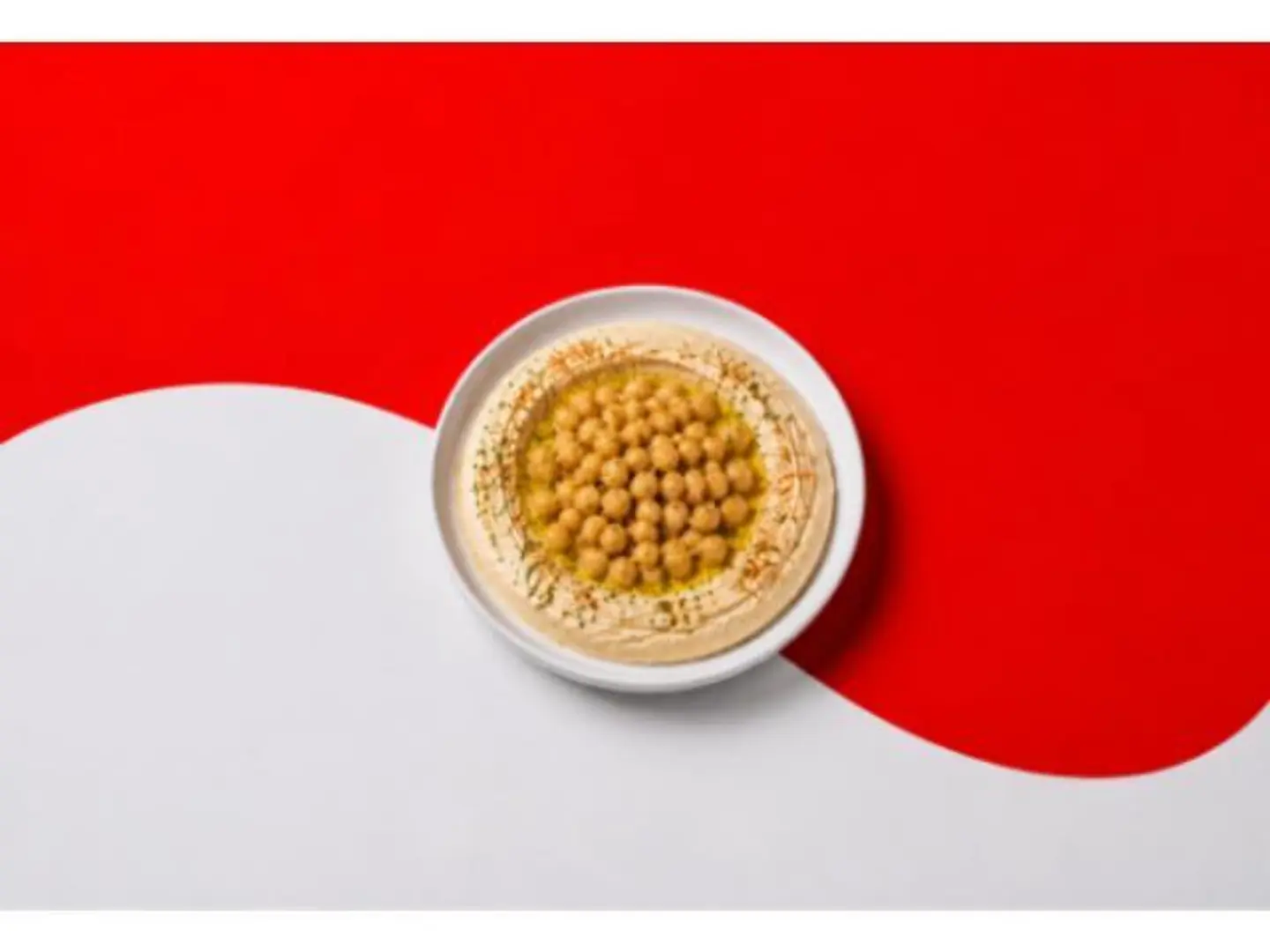 حمص حب مع الطحينة