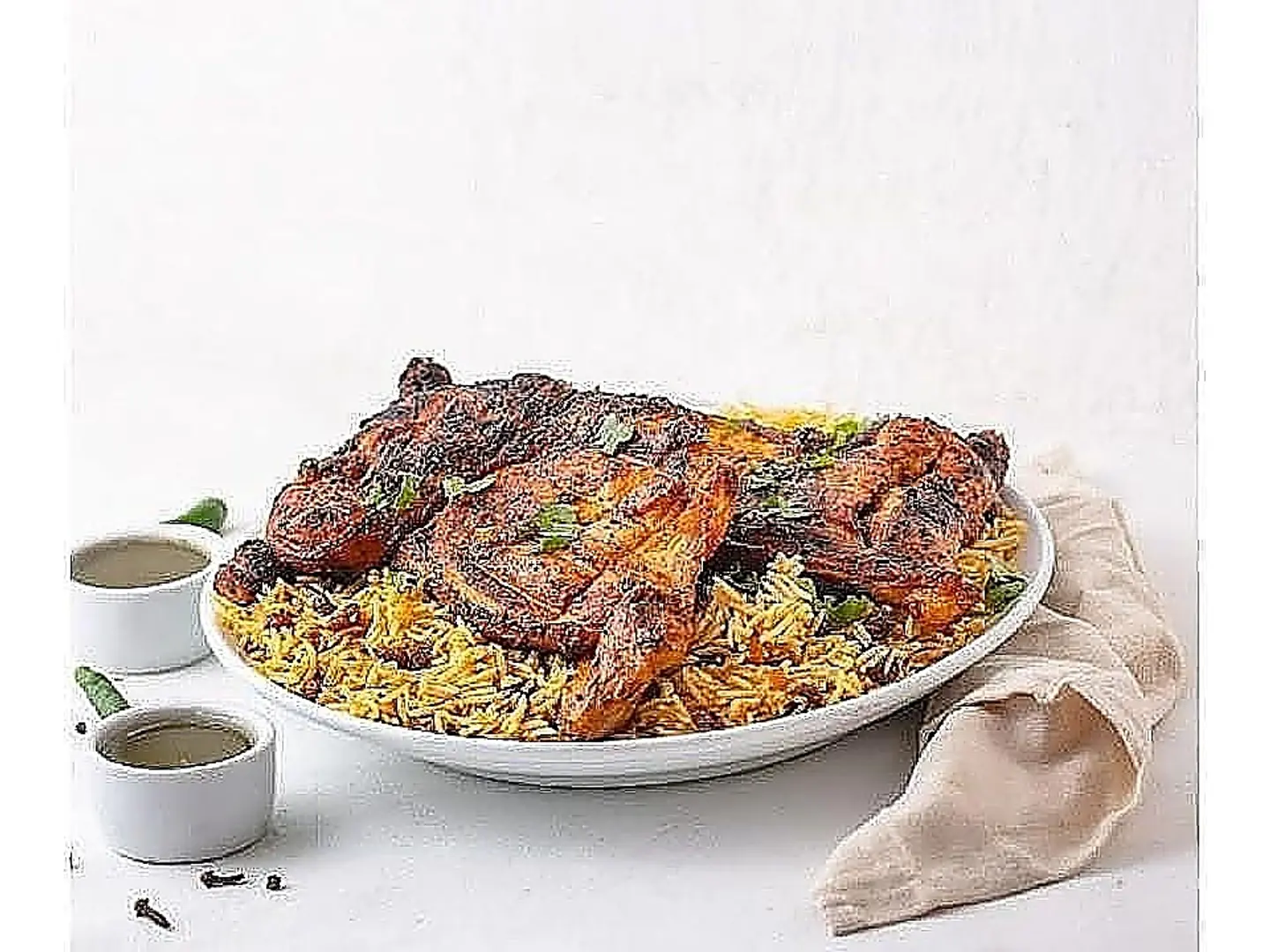 Charcoal Chicken With Biryani Rice