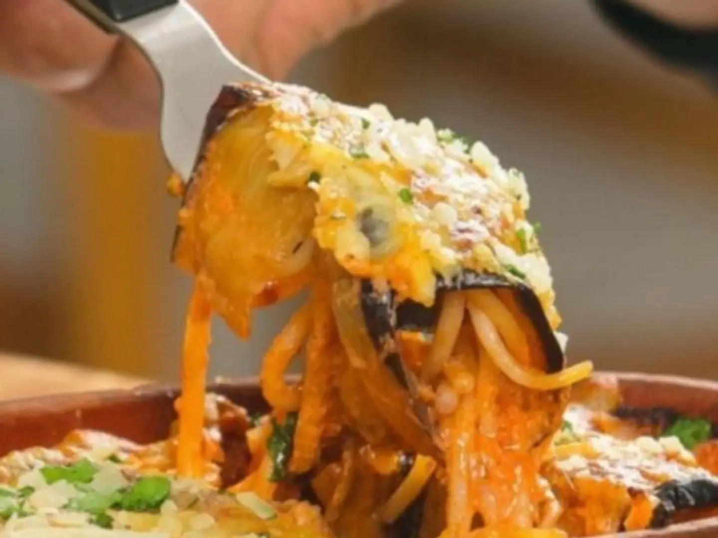 Eggplant Truffle Spaghetti