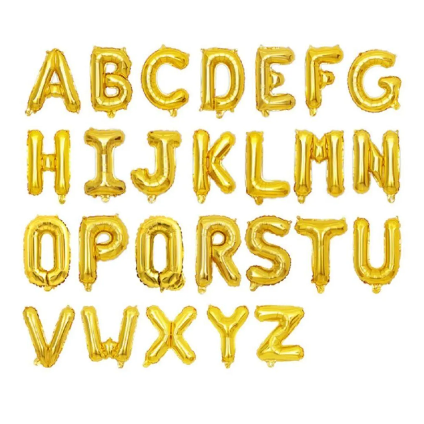 Gold Letter Balloons Amid Helium