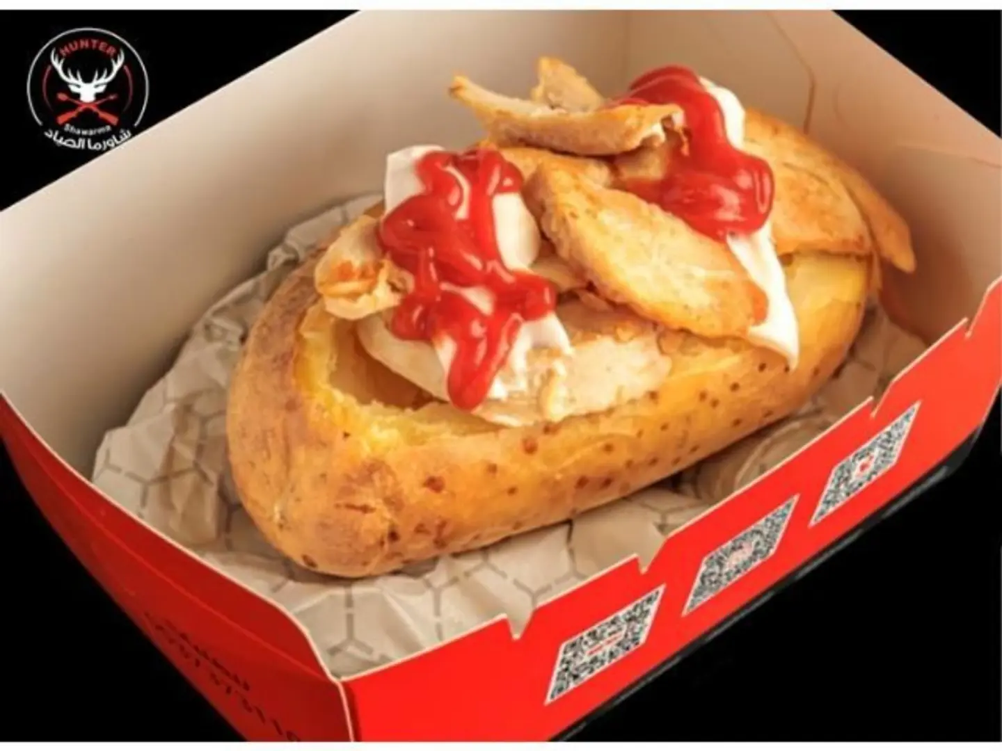 Hunters Grilled Potato Stuffed With Chicken Shawarma