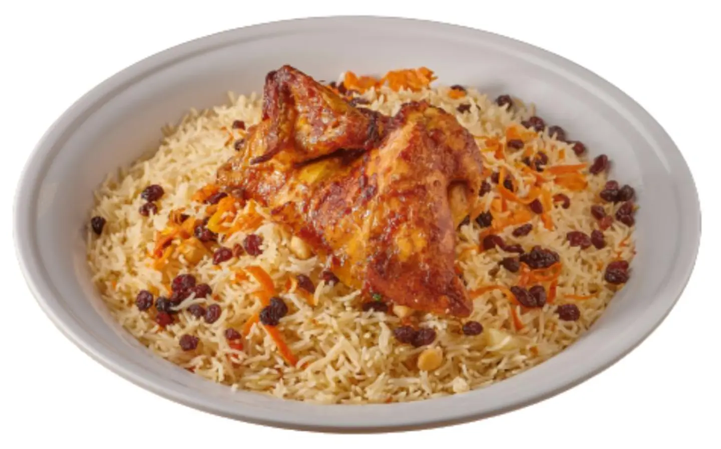 نصف دجاج شواية مع الأرز
