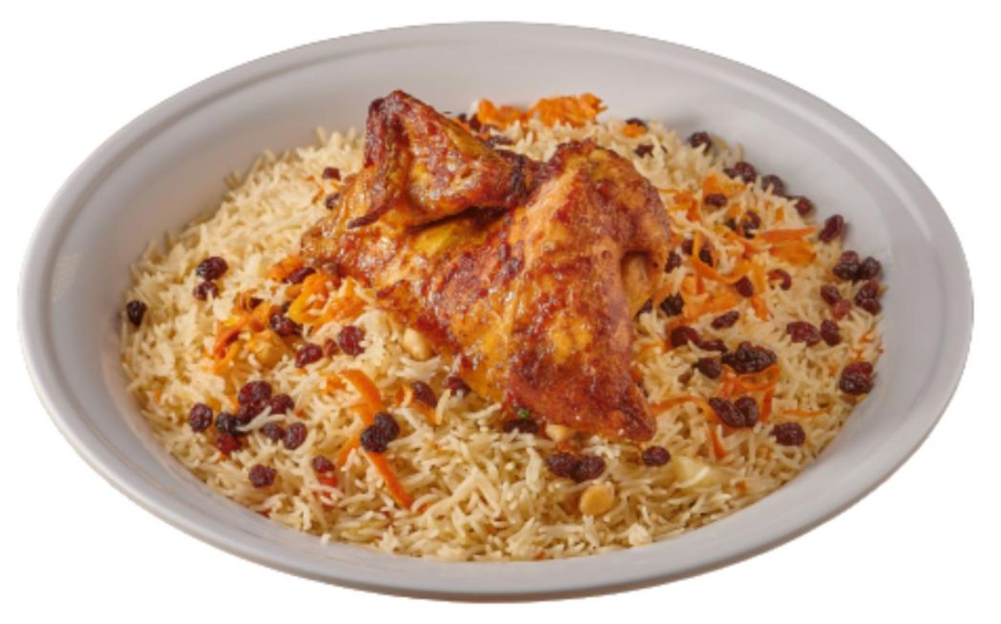 نصف دجاج شواية مع الأرز
