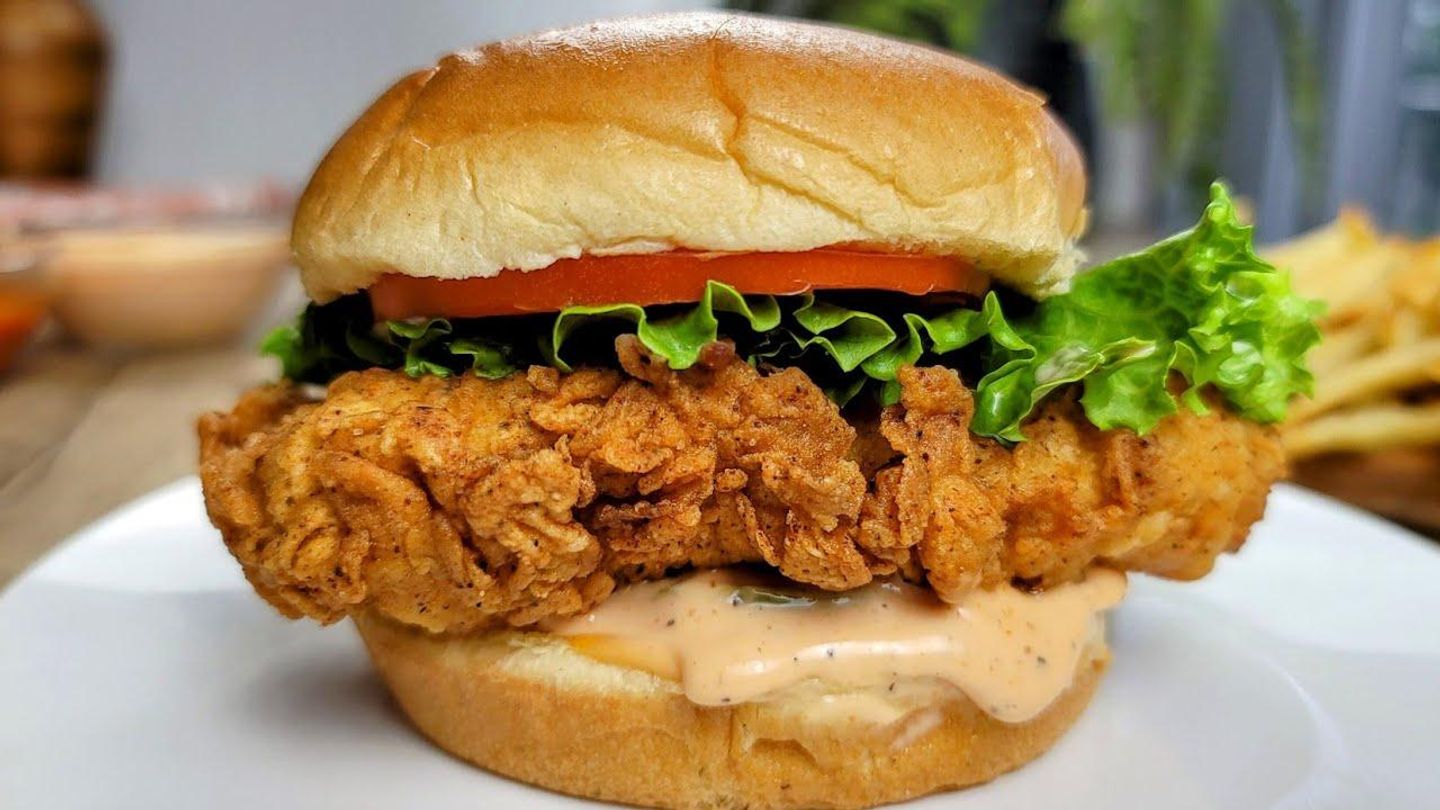 Fresh Fried Chicken Burger Meal