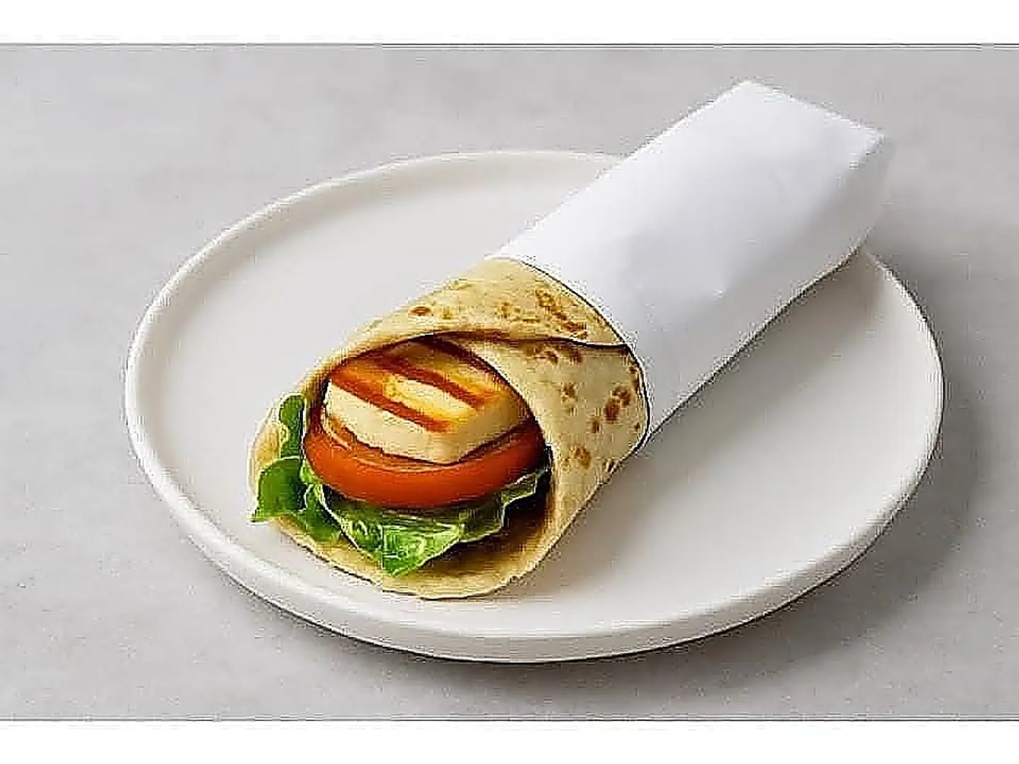 Chapati With Halloumi Cheese