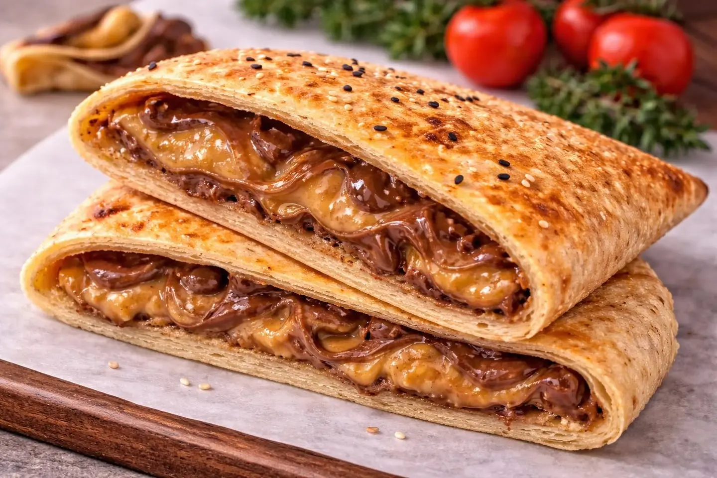 زبدة الفول السوداني مع النوتيلا