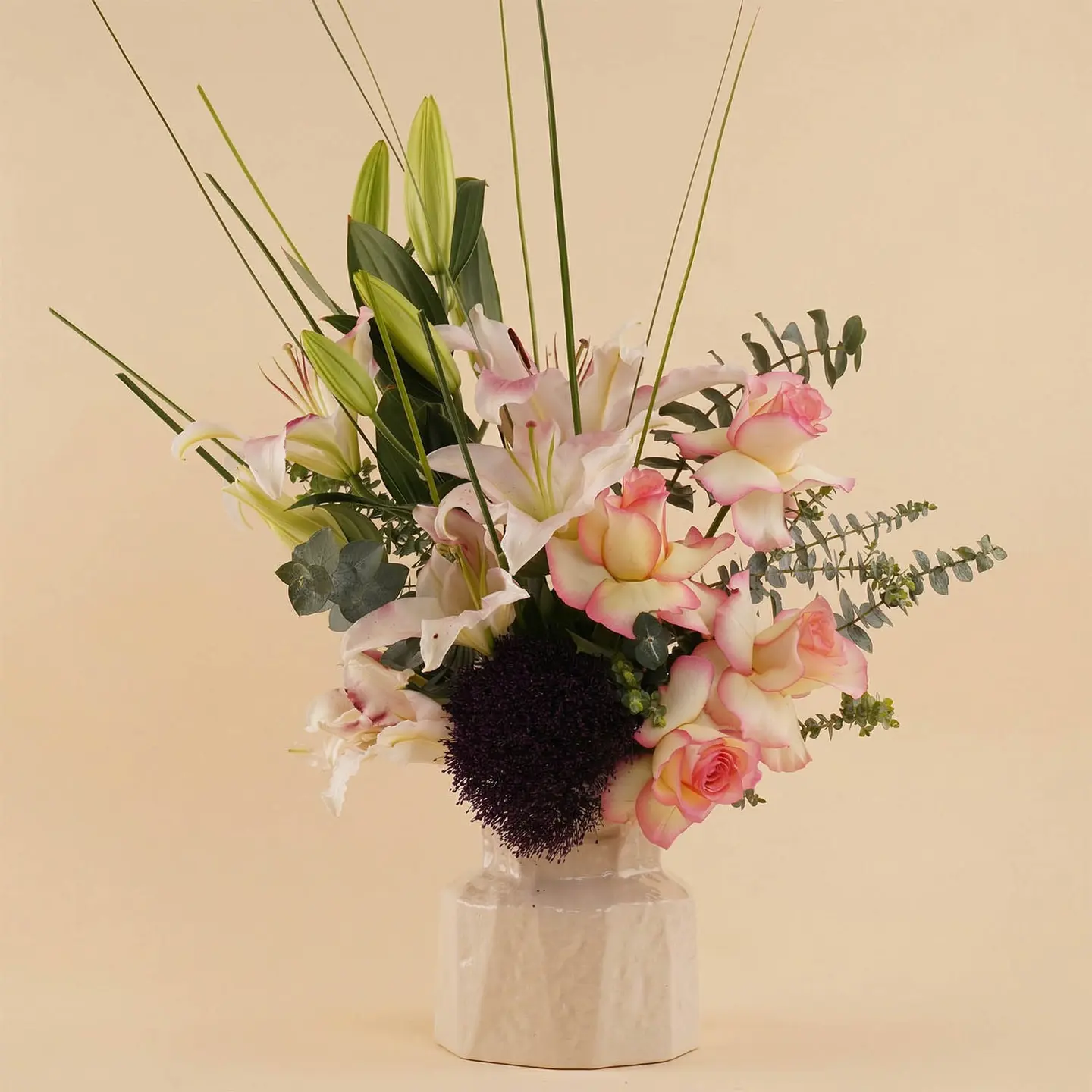 Roses For Me With Roses In A Ceramic Vase