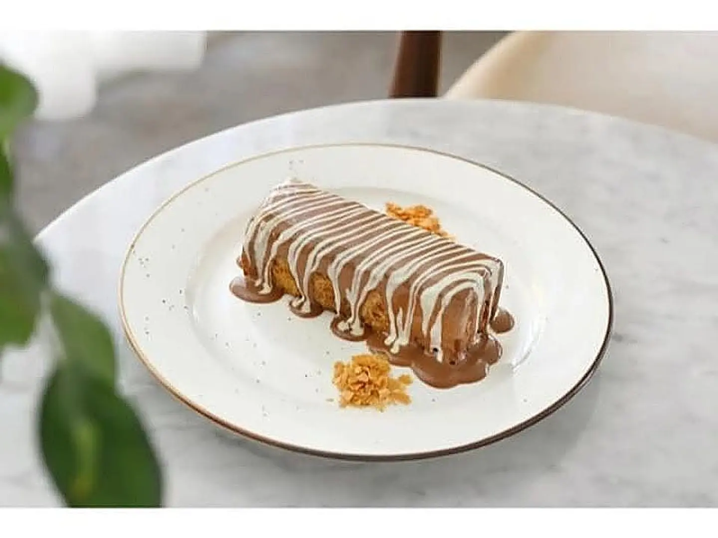 Chocolate Kunafa French Toast