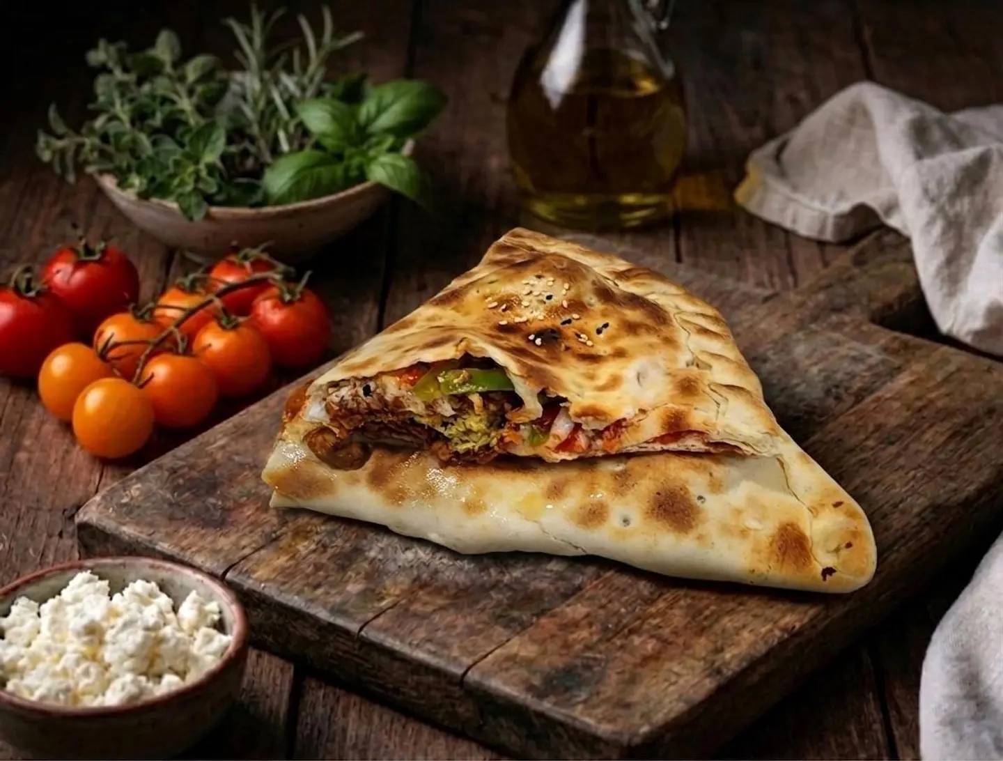 فطيرة كبيرة فلافل