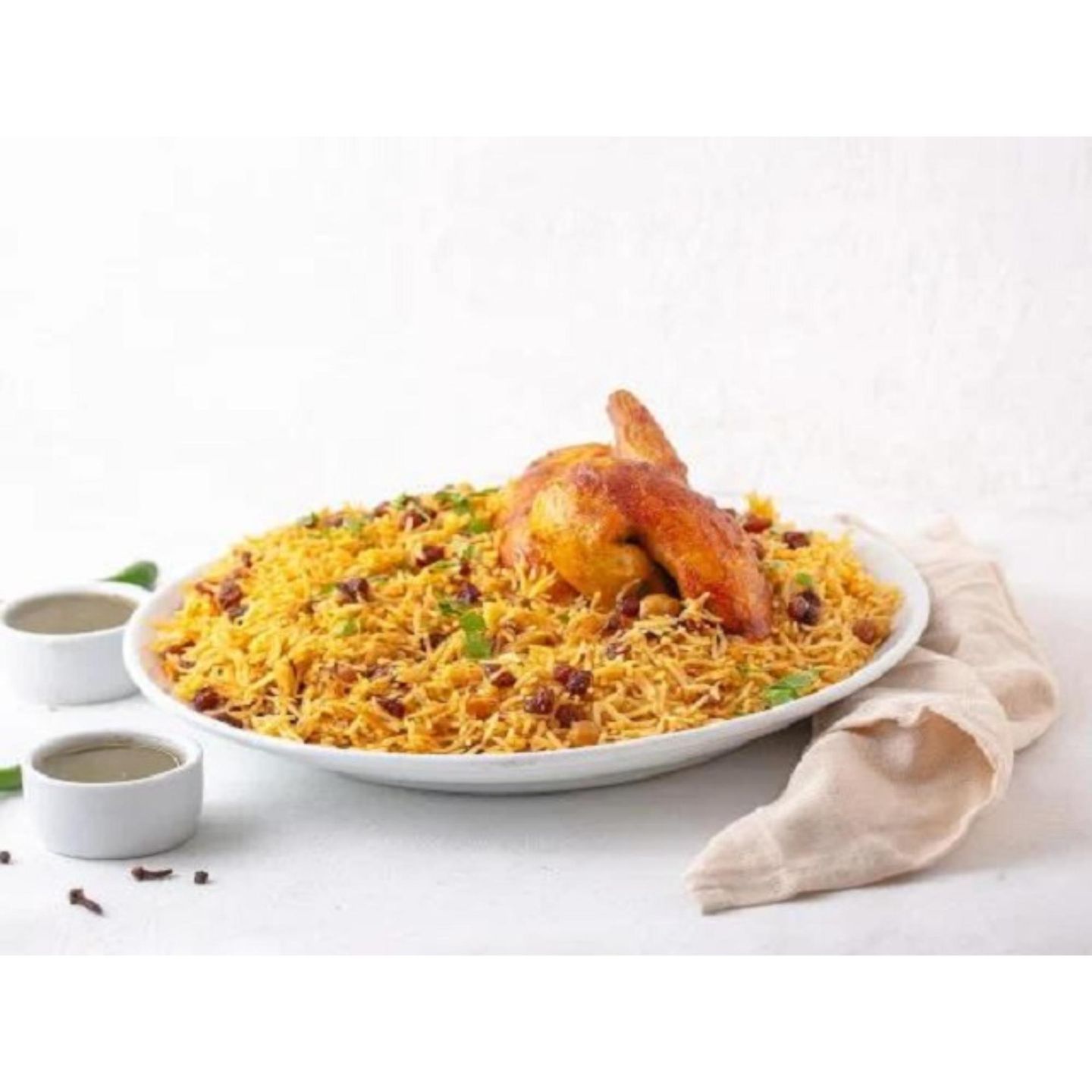 نص دجاج شواية مع الرز