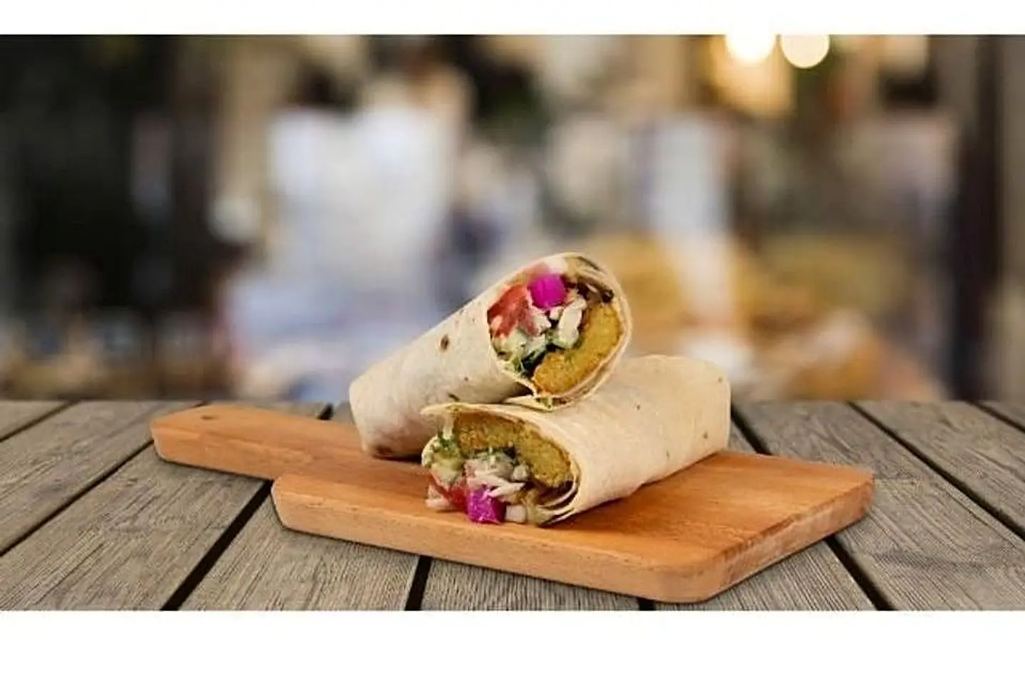 Falafel With Cheese Saj Bread