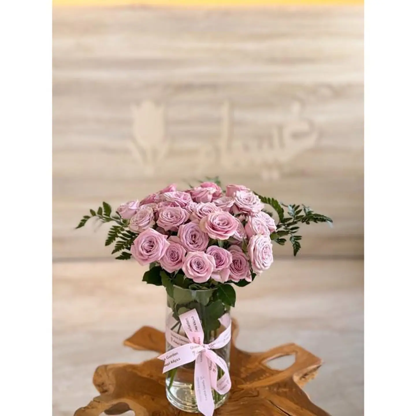 فازة ورد بيبي روز وردي أنيقة