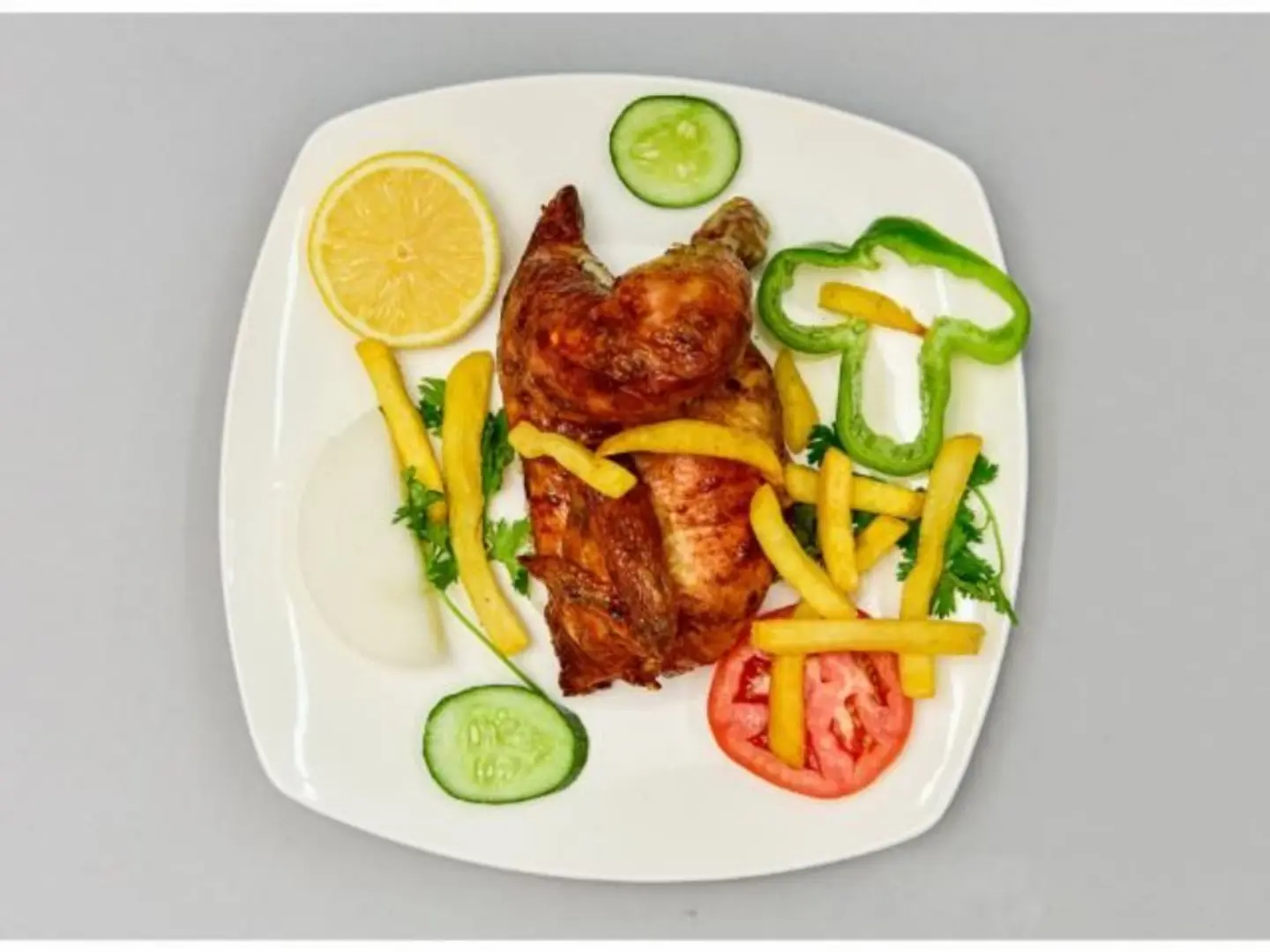 نص حبة دجاج شواية سادة