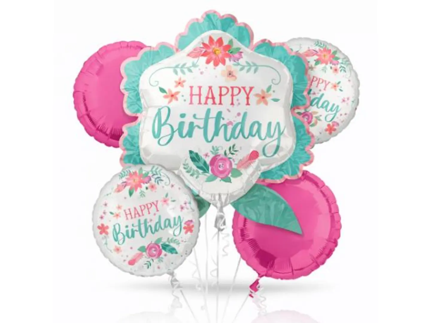 White Birthday Balloon Set