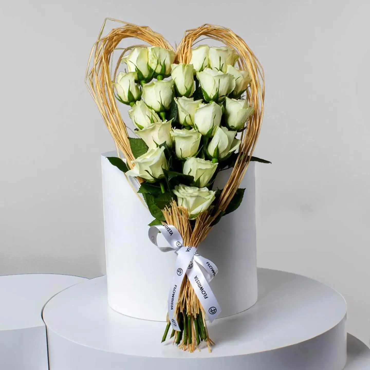 White Heart Bouquet
