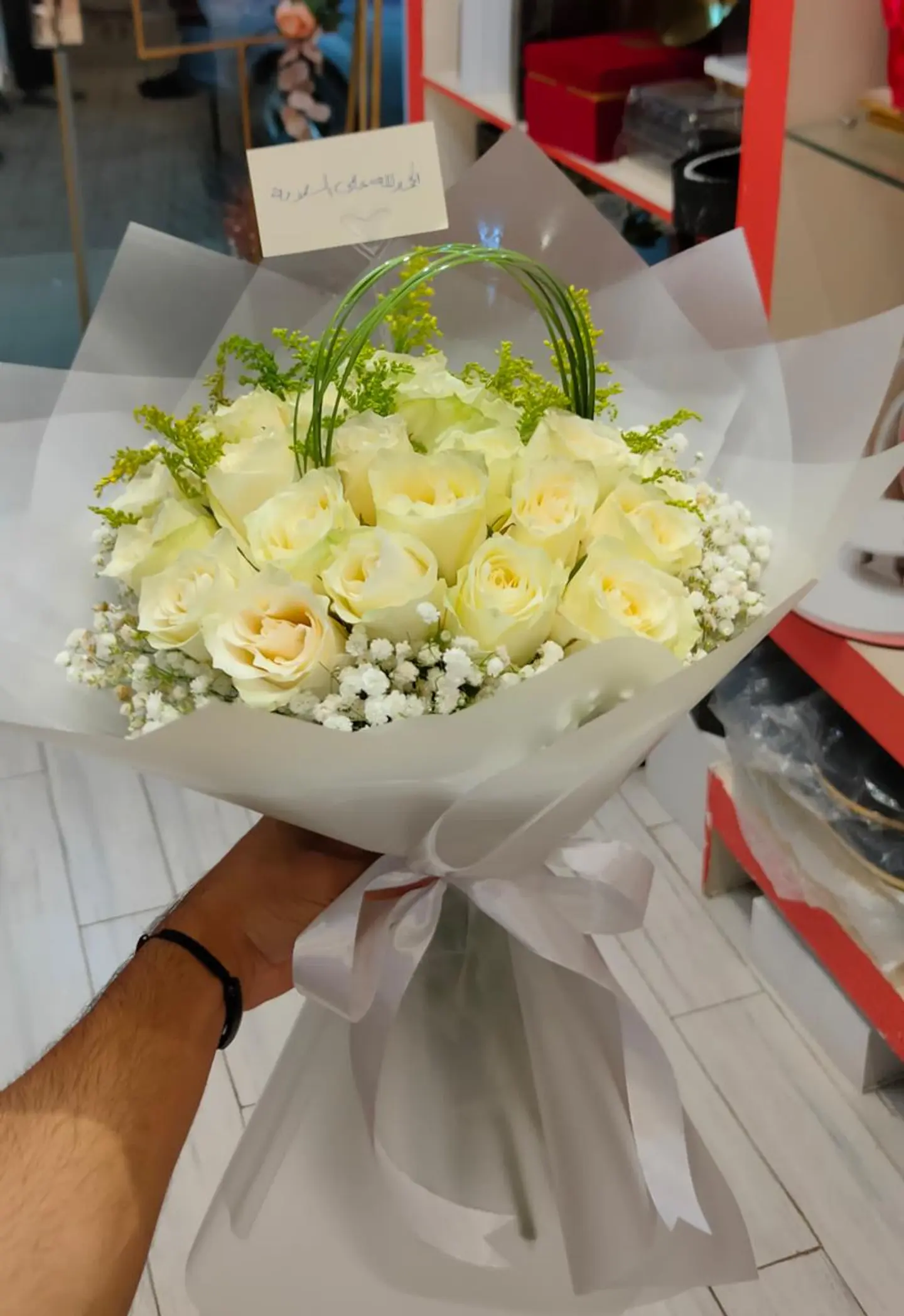 باقة روز أبيض