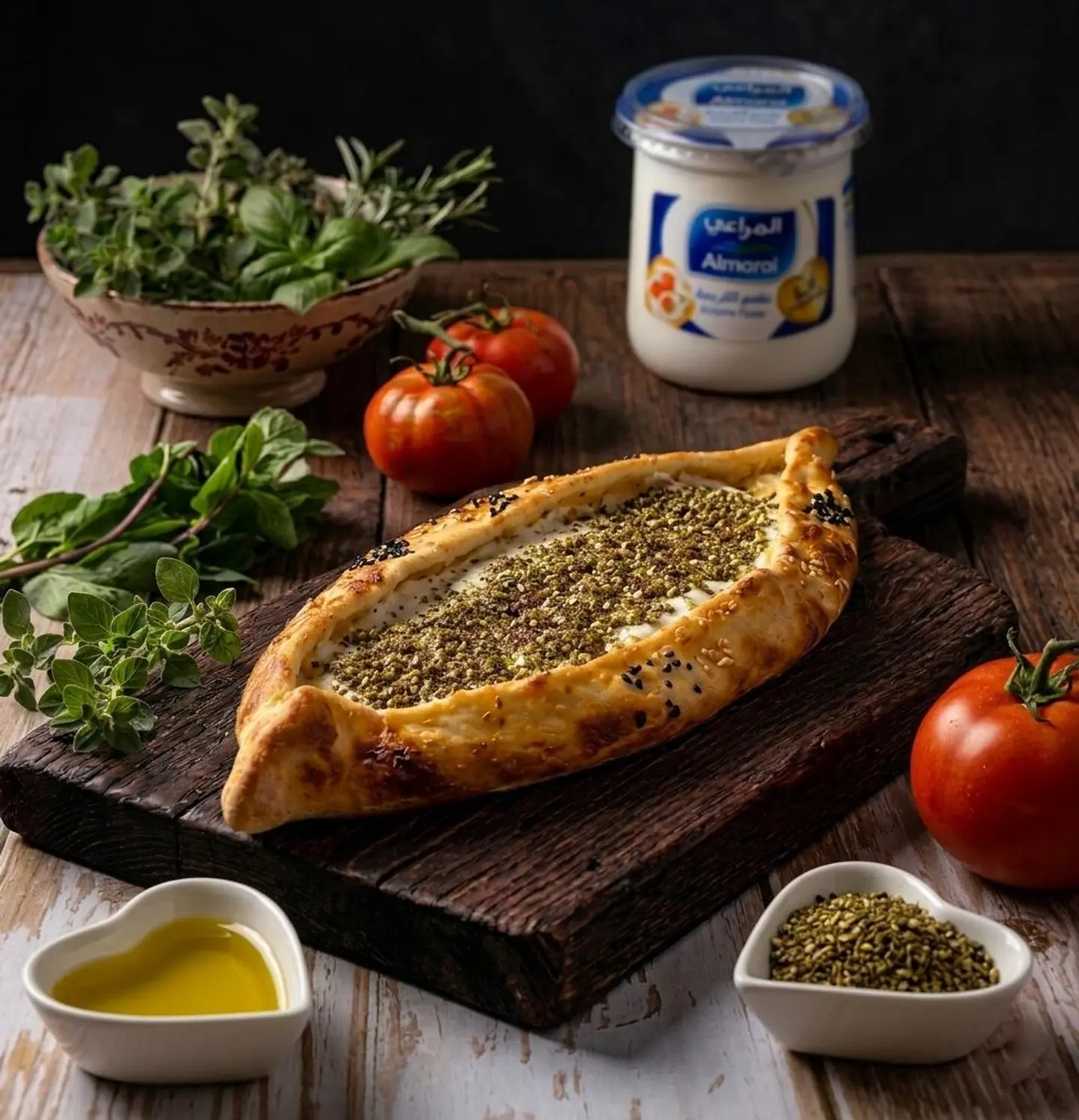 فطيرة مكس سائل زعتر