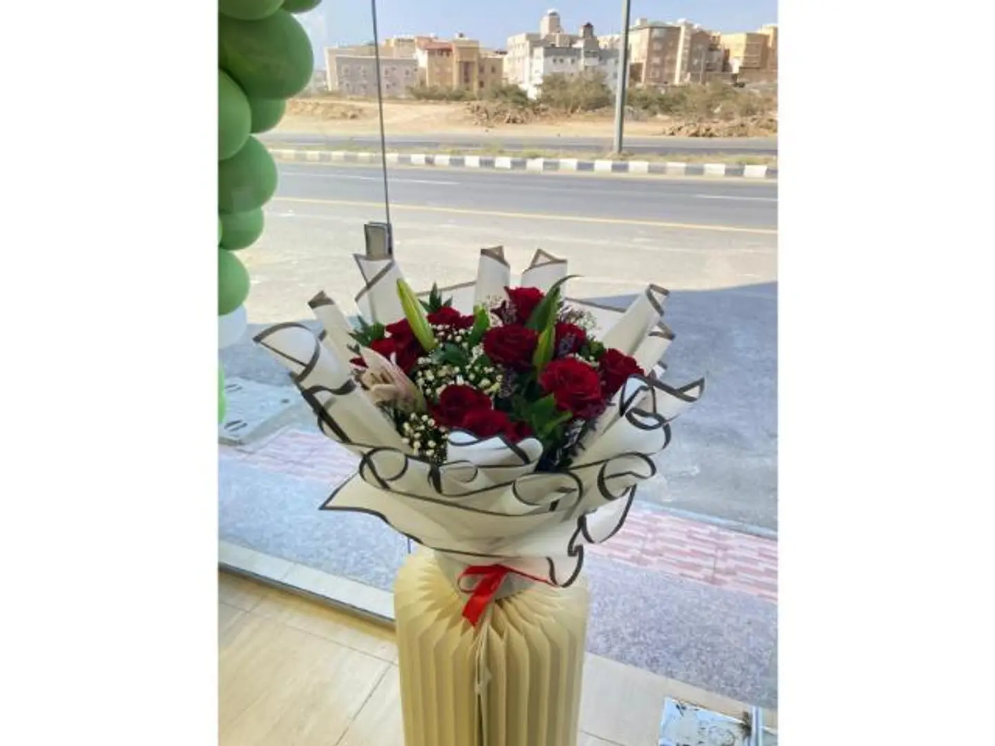 باقة ورد جوري أحمر