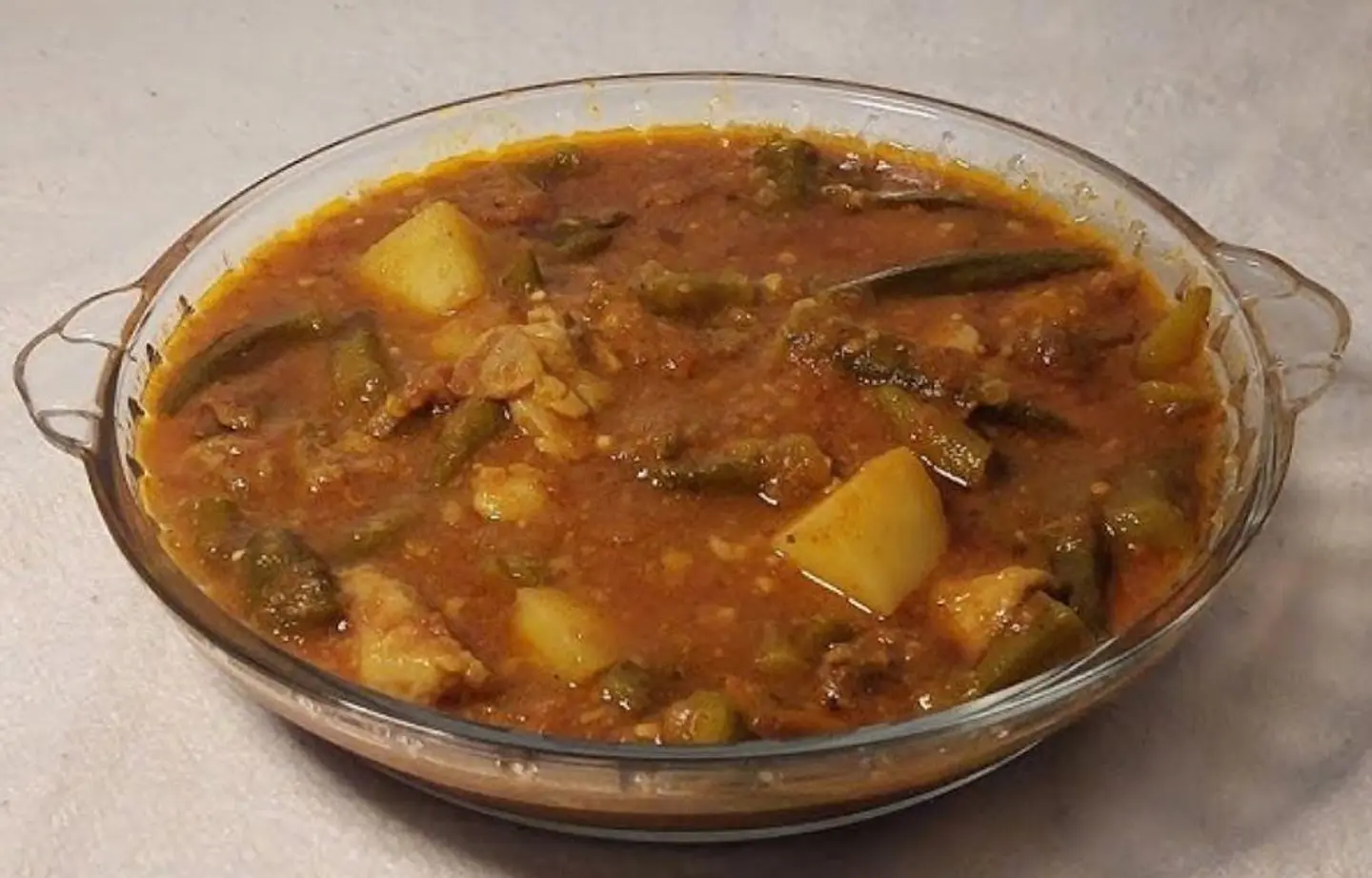 Large Potatoes With Okra
