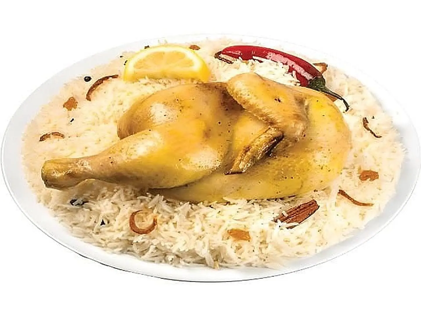 Whole Madfoon Chicken With Basmati Rice