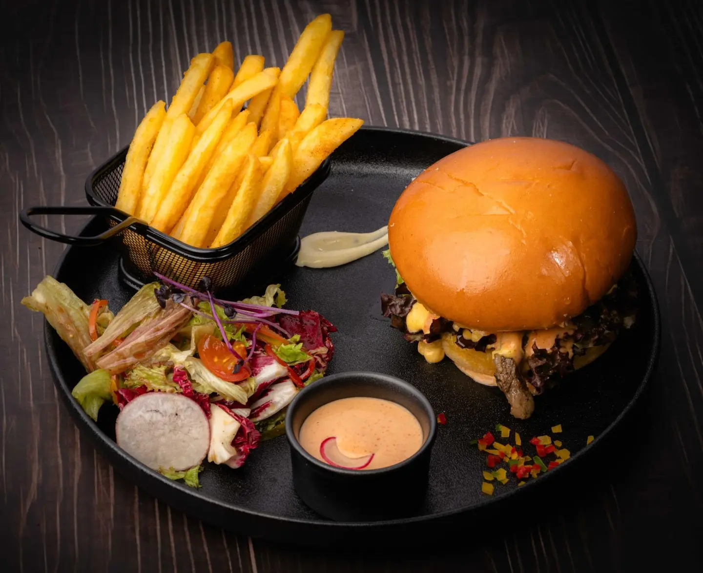 Wagyu Steak Burger Meal
