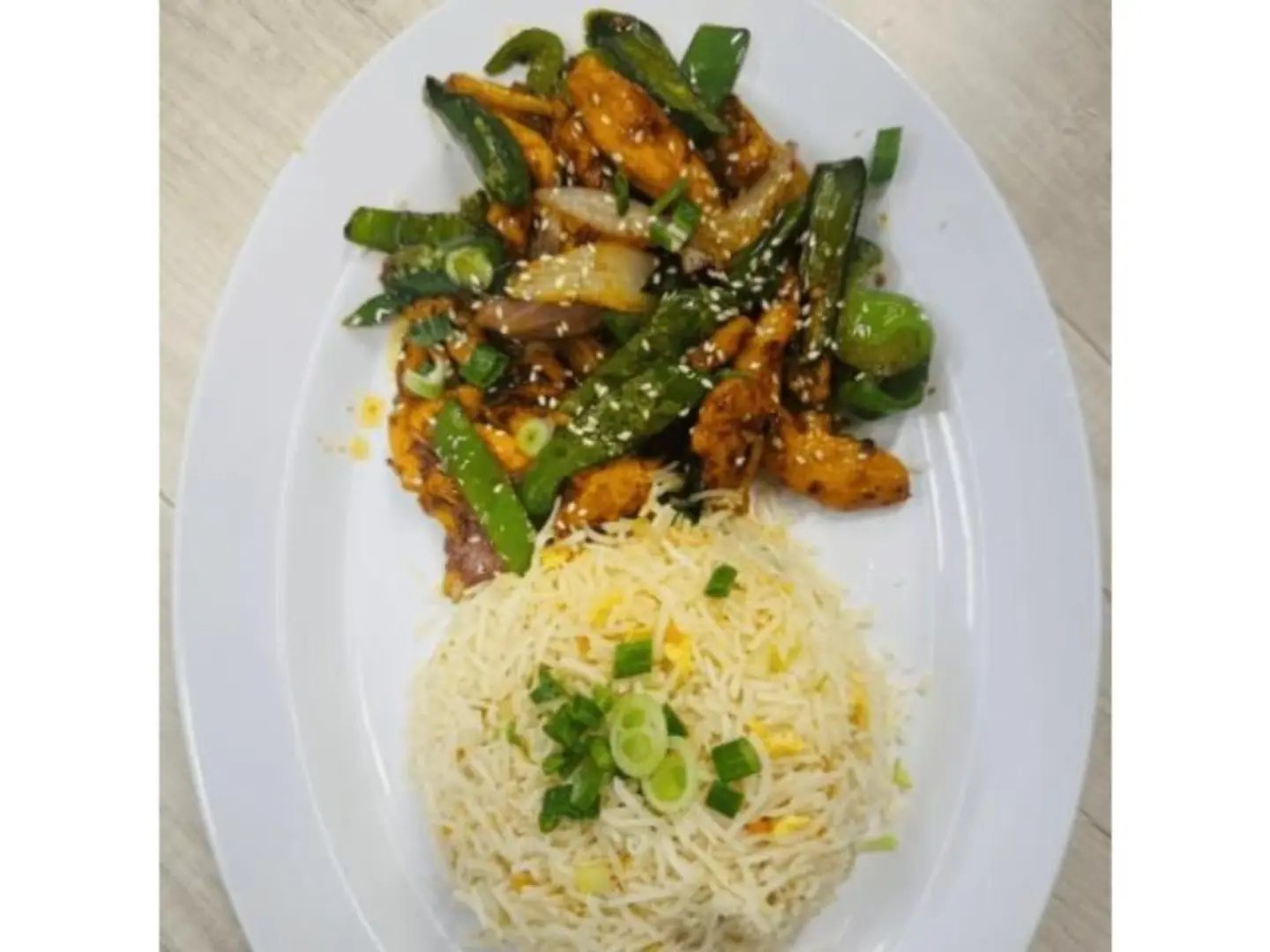 Chicken Chilli Dry With Fried Rice