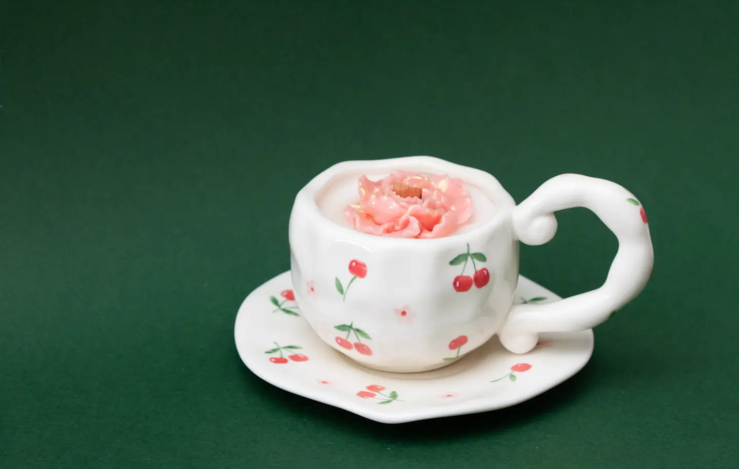 كوب الشمعة الكرزي