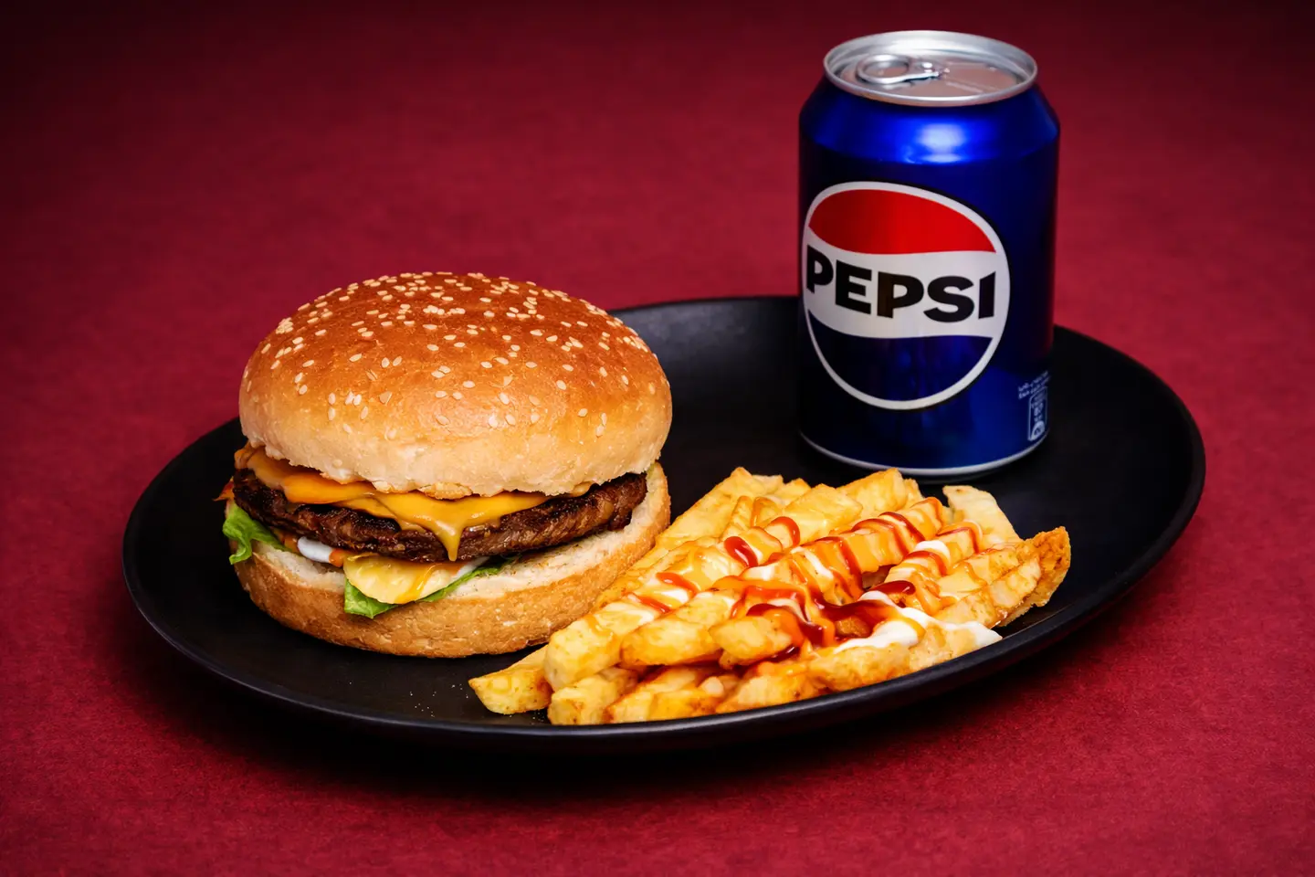 وجبة برجر لحم مشوي