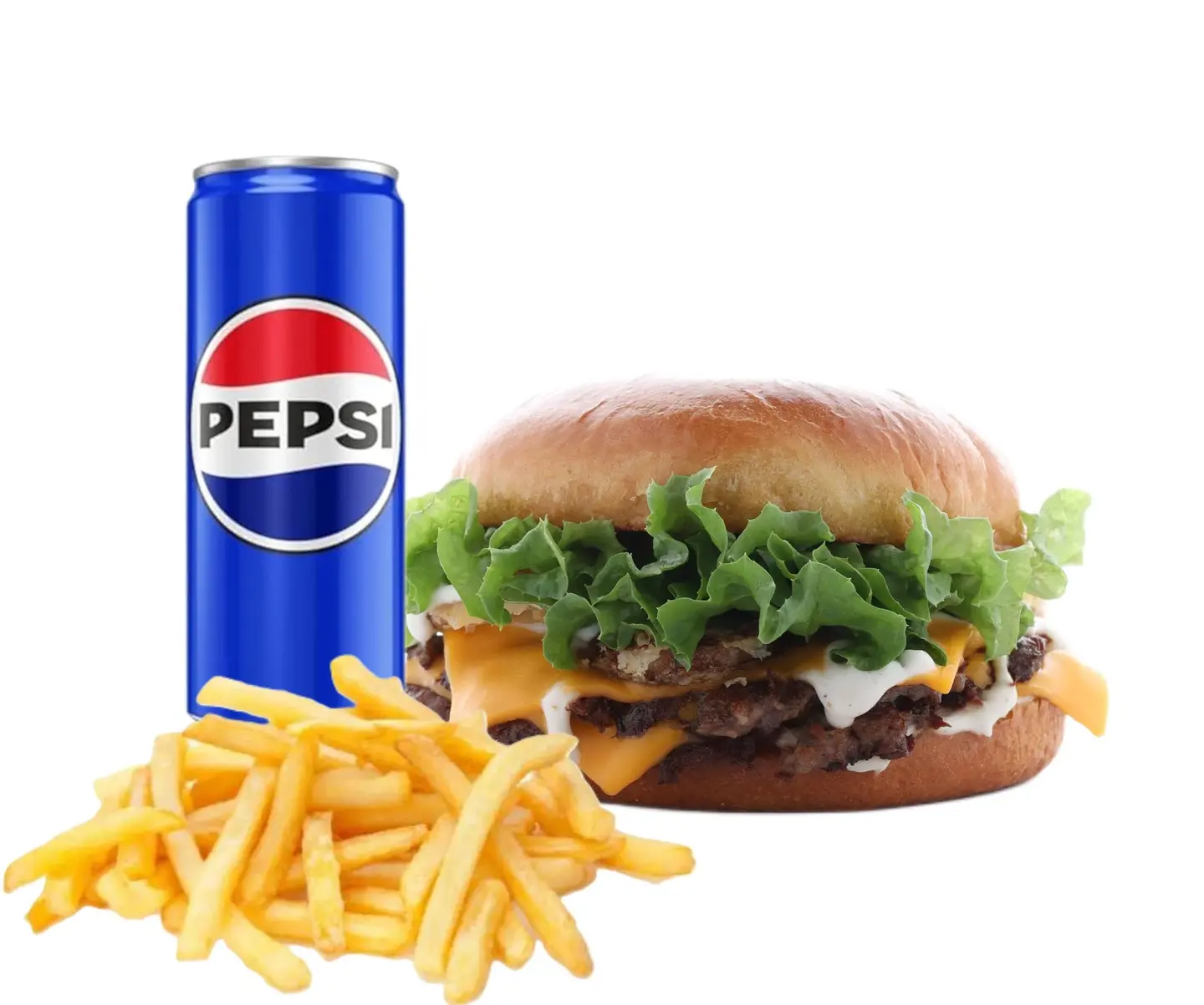 Double Beef Brioche Burger Meal