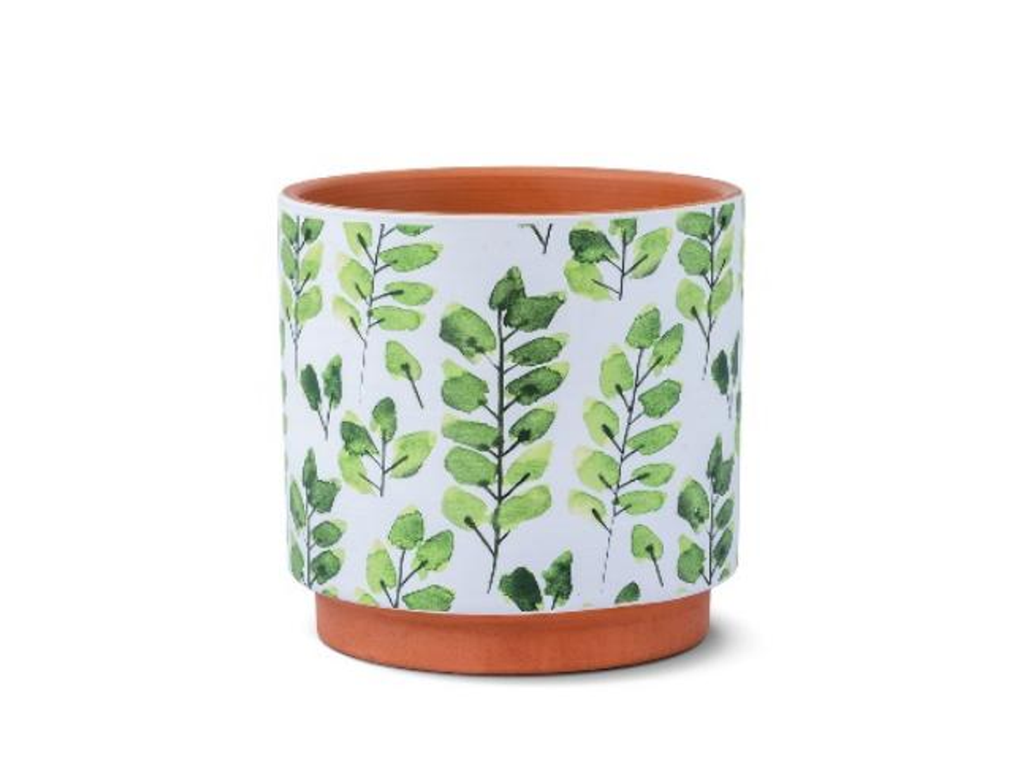 Ceramic Pot With A Leaf Design