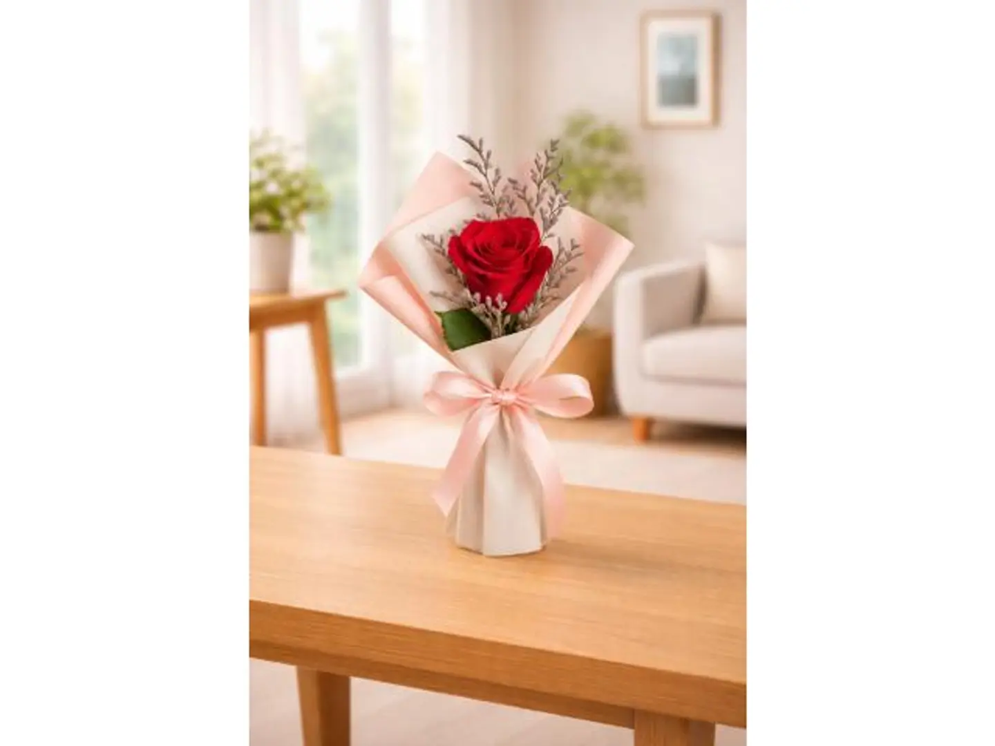 وردة حمراء بهيجة