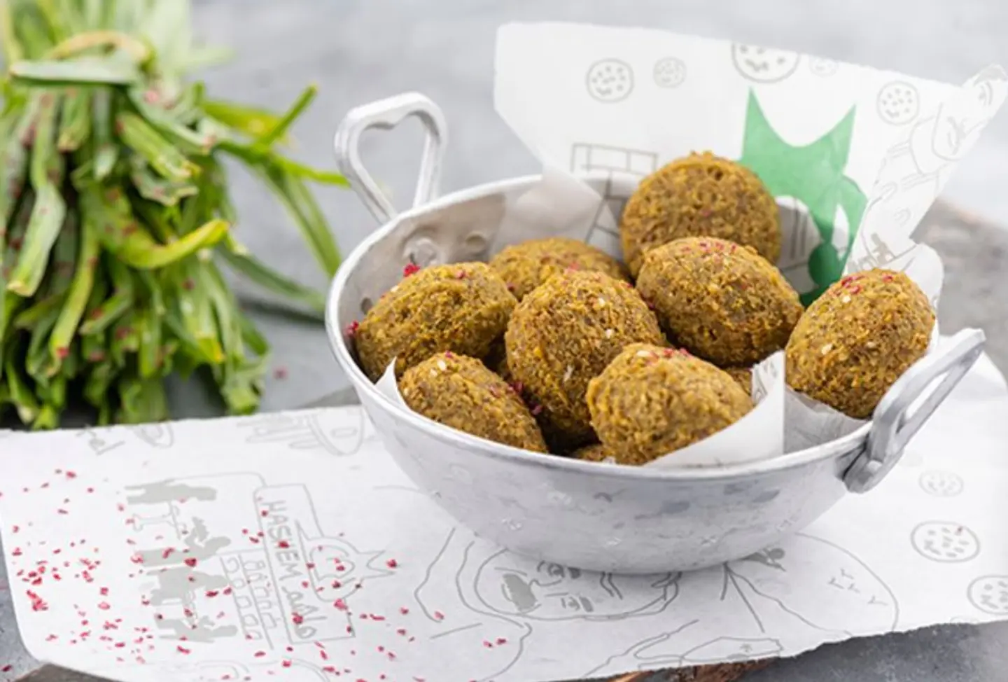 صحن فلافل بدون بيض