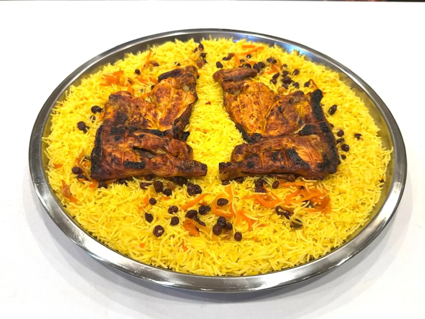 Charcoal Grilled Chicken With Bukhari Rice