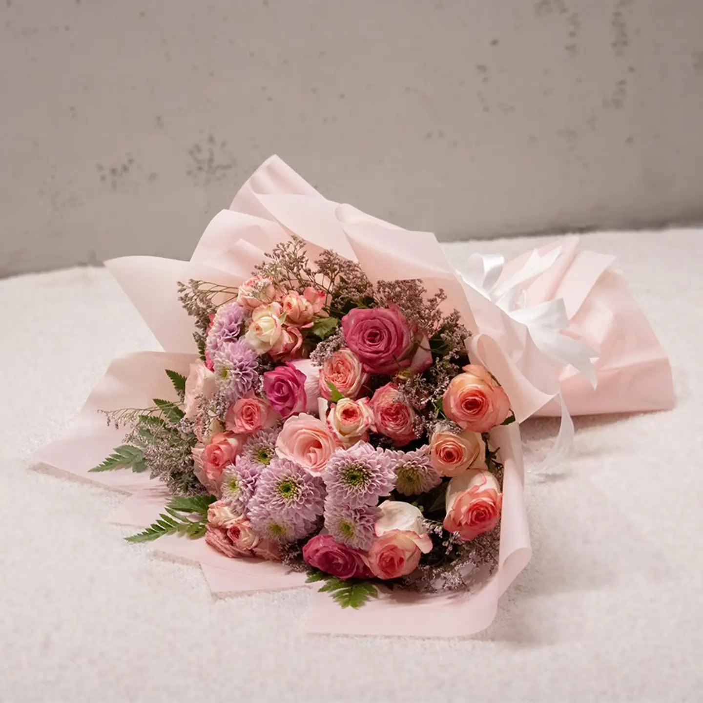 Bouquet Of Mixed Pink Flowers