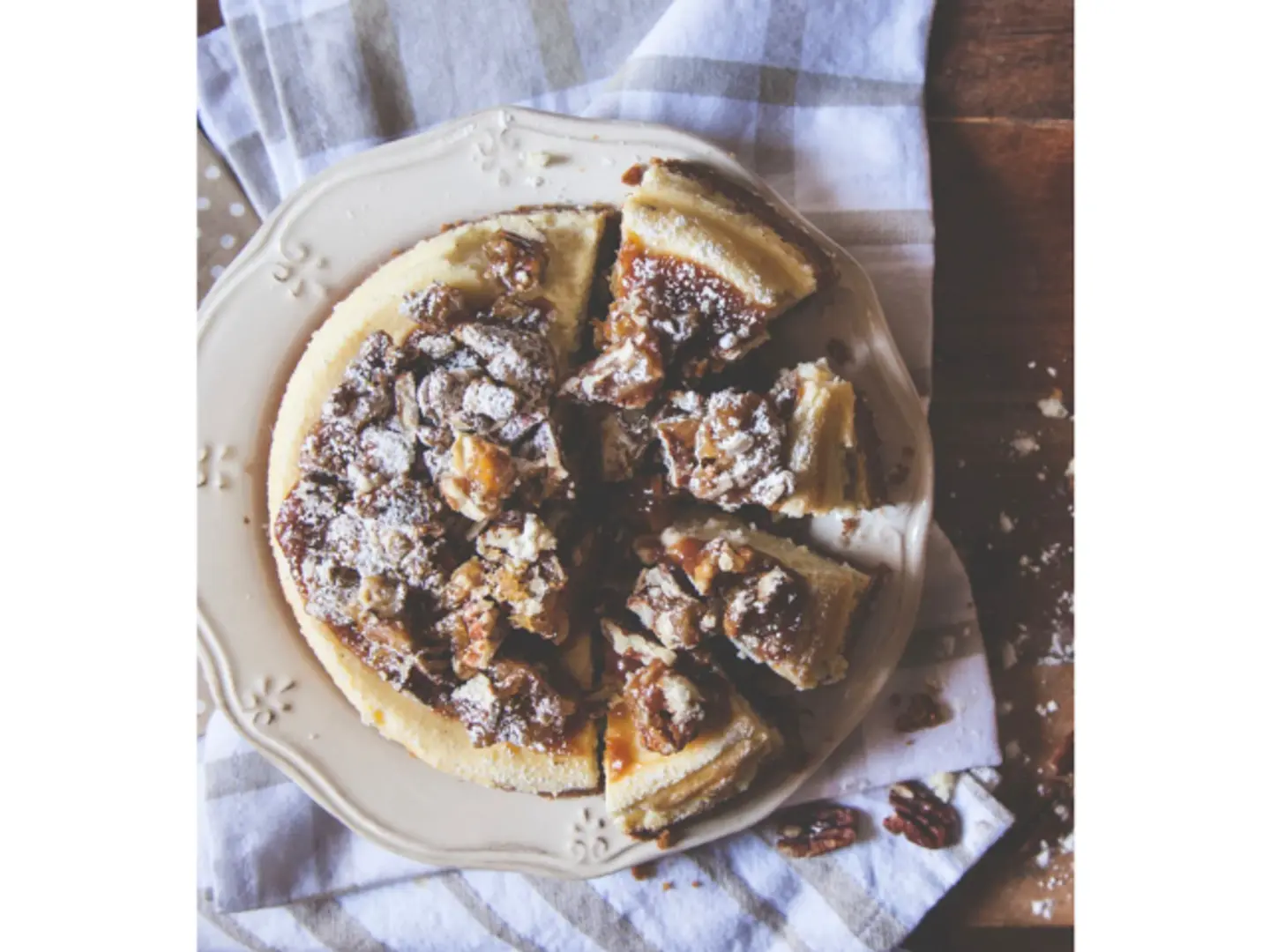 Caramel Pecan Cheese Cakeslice