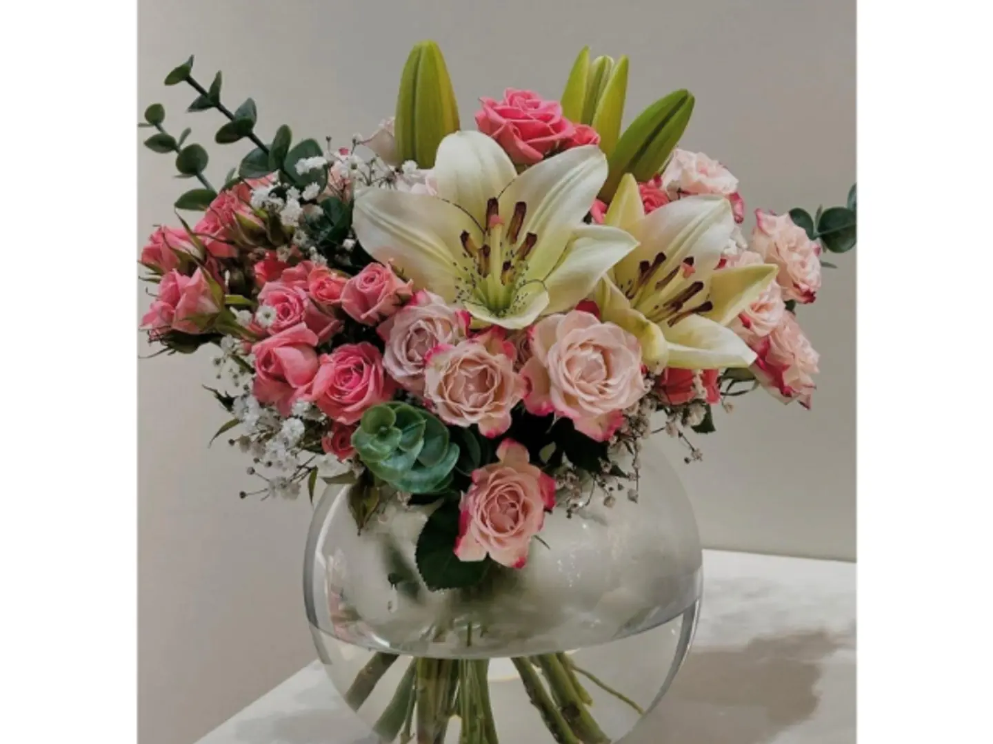 Pink Baby Rose Vase