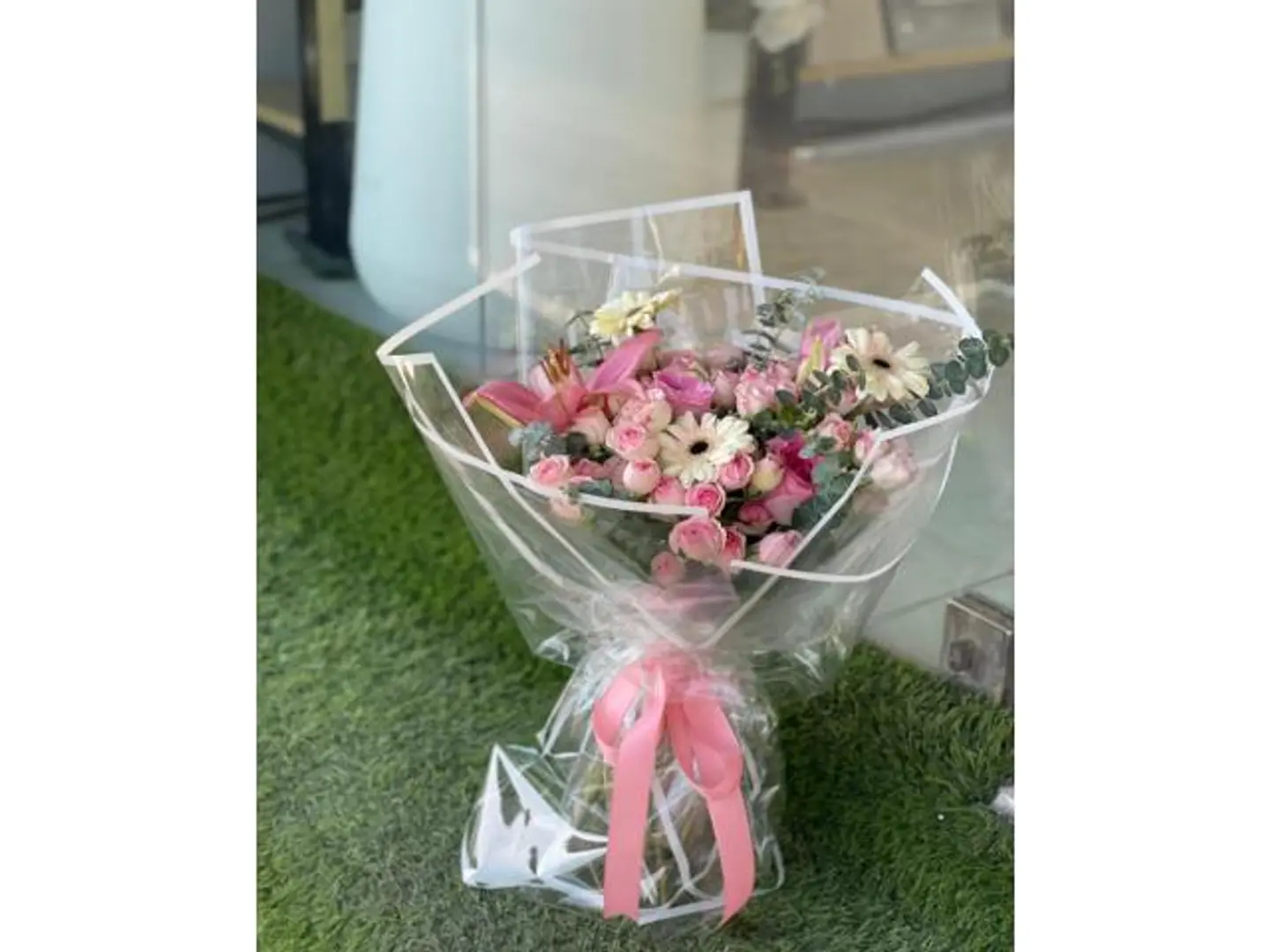 باقة ورد تغليف شفاف2