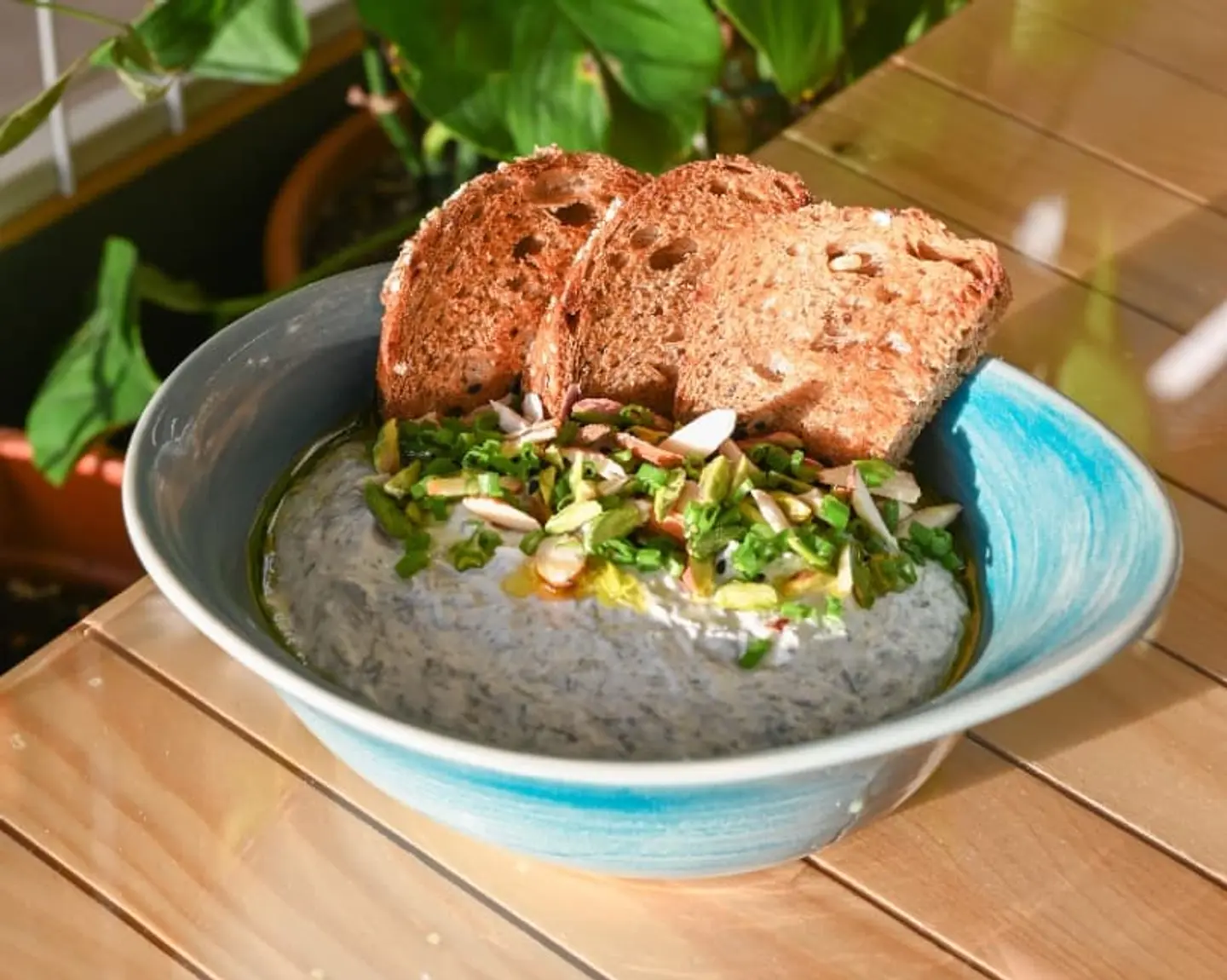 Spinach Yogurt With Garlic Dip