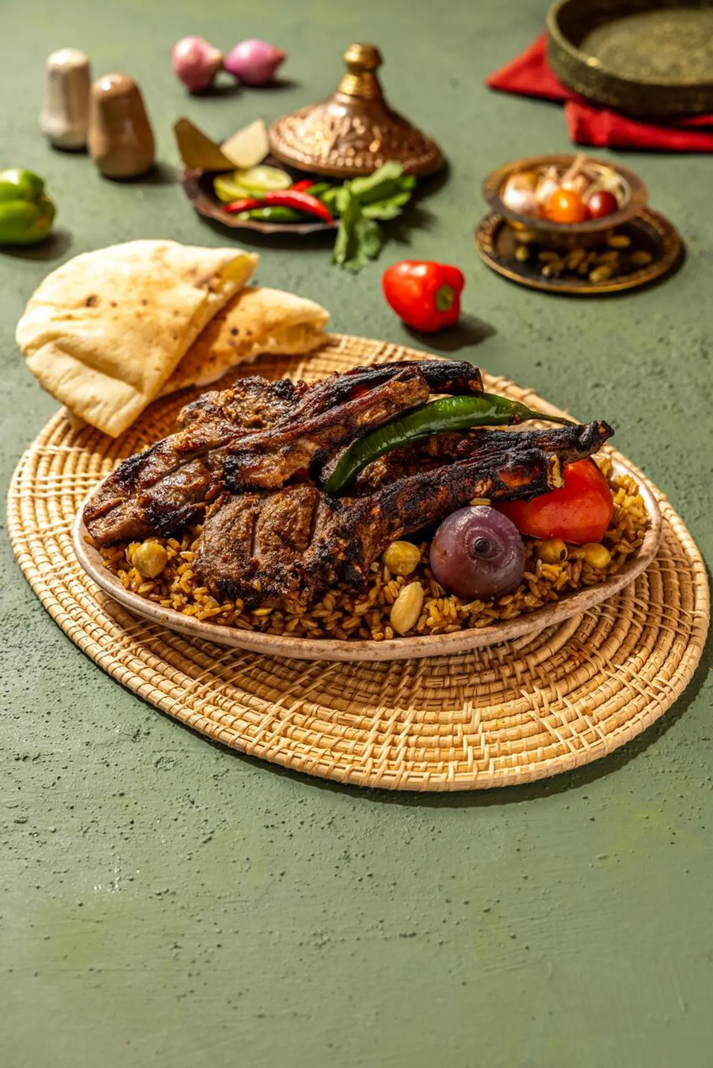 Grilled Lamb Chops Served With Your Choice Of Rice Or French Fries Or Sauteed Vegetables