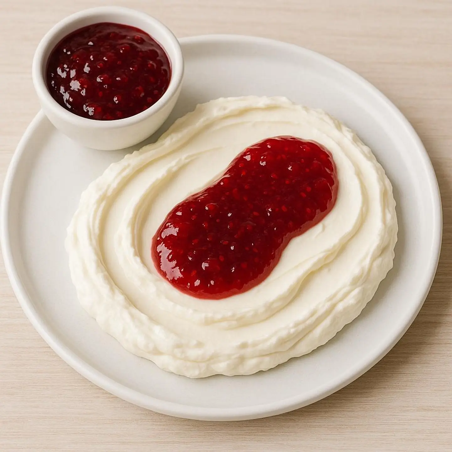 جبنة كريمه مع المربى