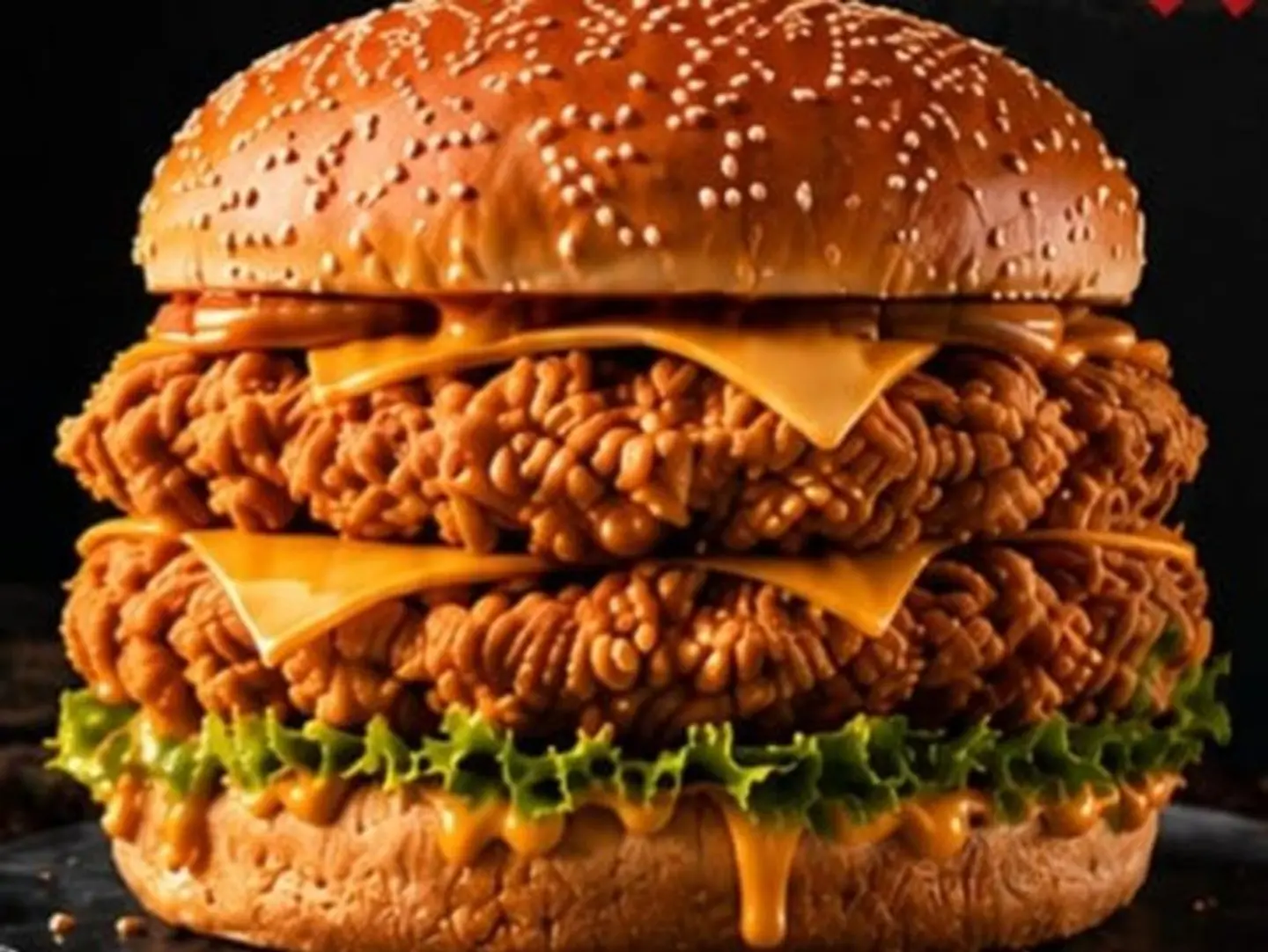 Juicy Lucy Chicken Burger Double