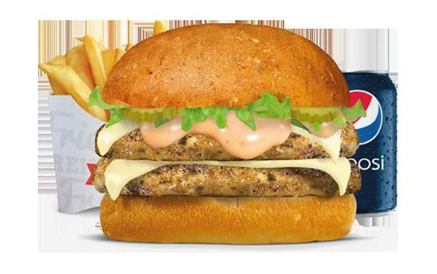 وجبة برجر دجاج دبل