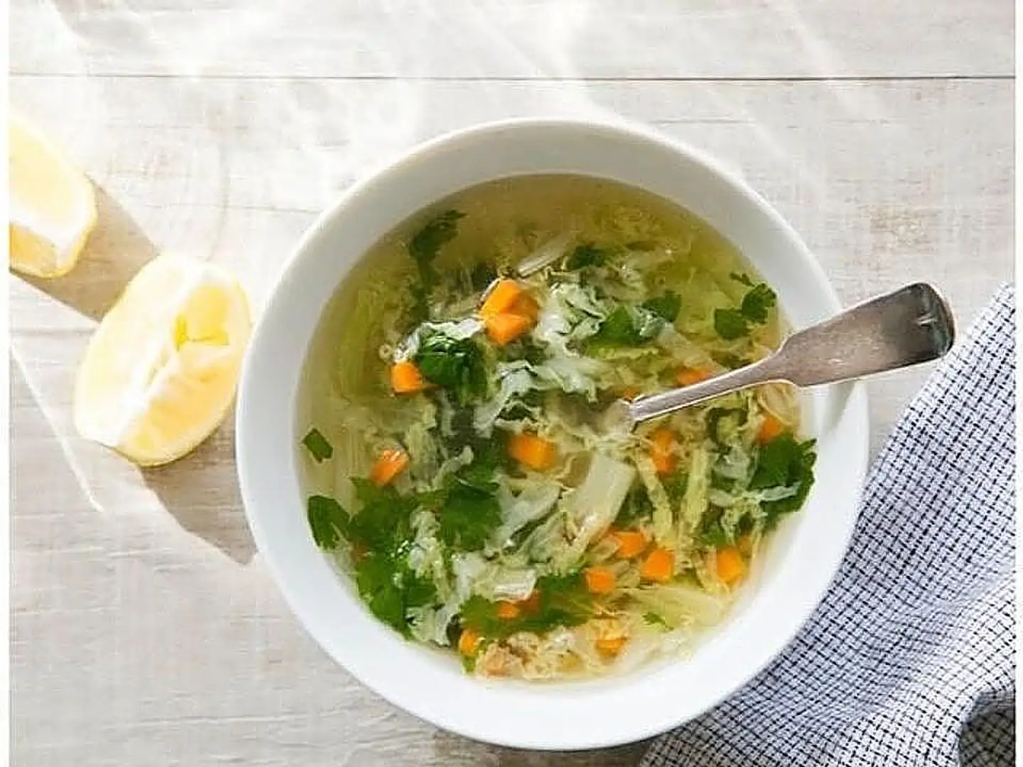Vegetable Soup With Lemon And Coriander