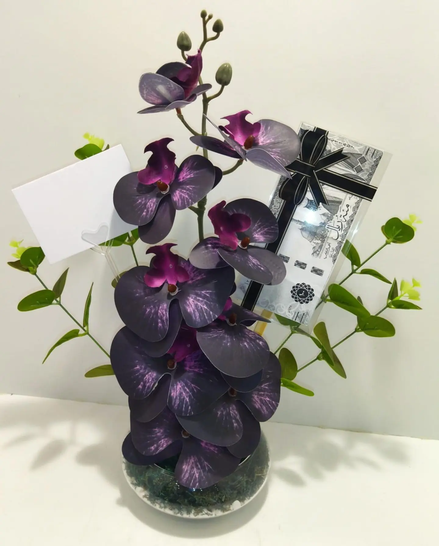 Dark Mauve Orchid Vase