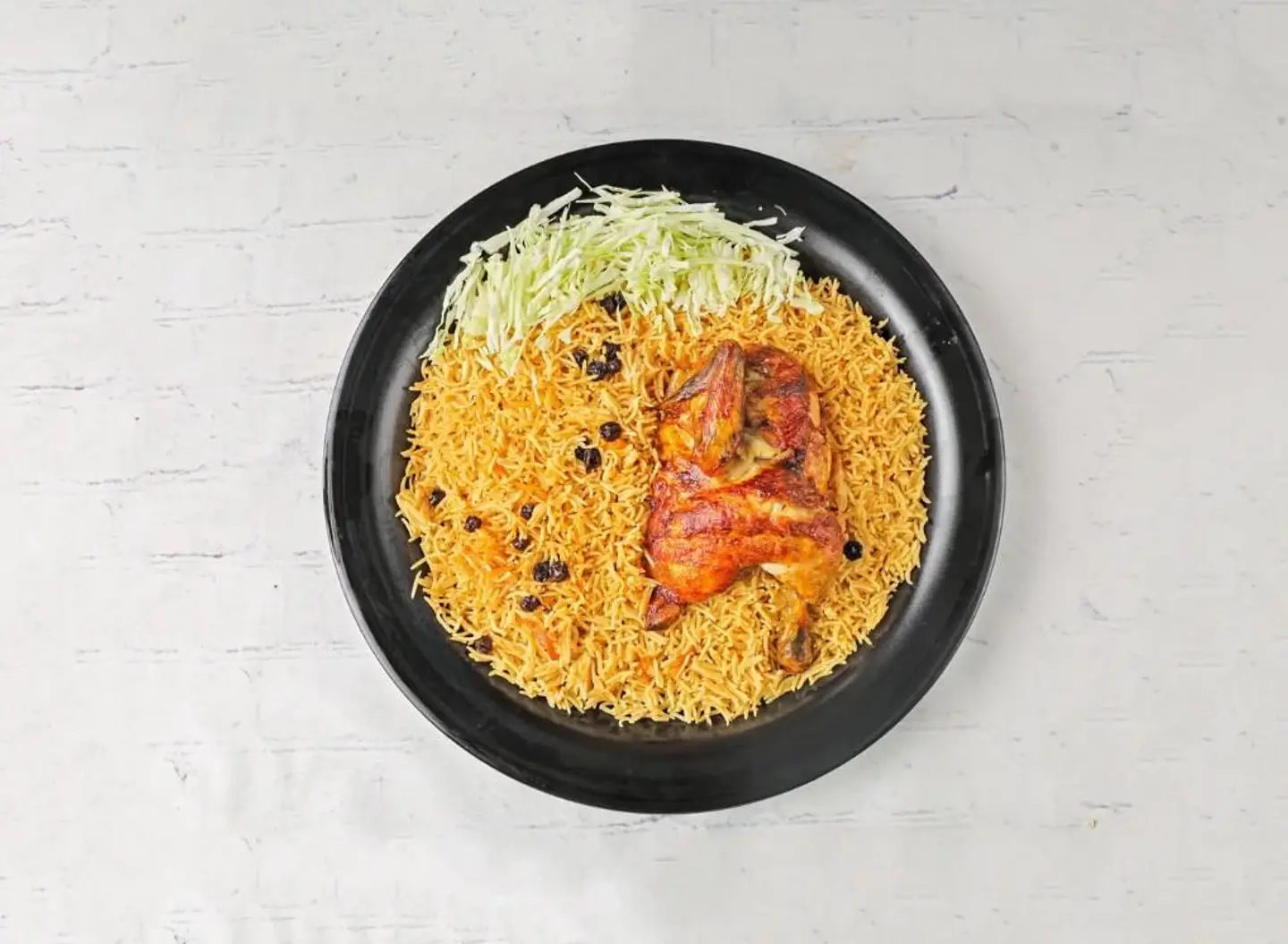 Half Fried Chicken With Rice