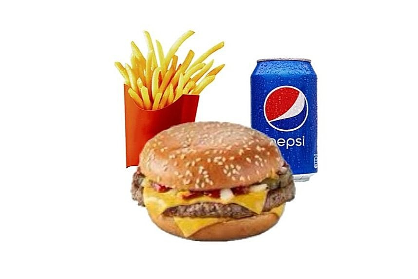 Beef Burger With Cheese Meal