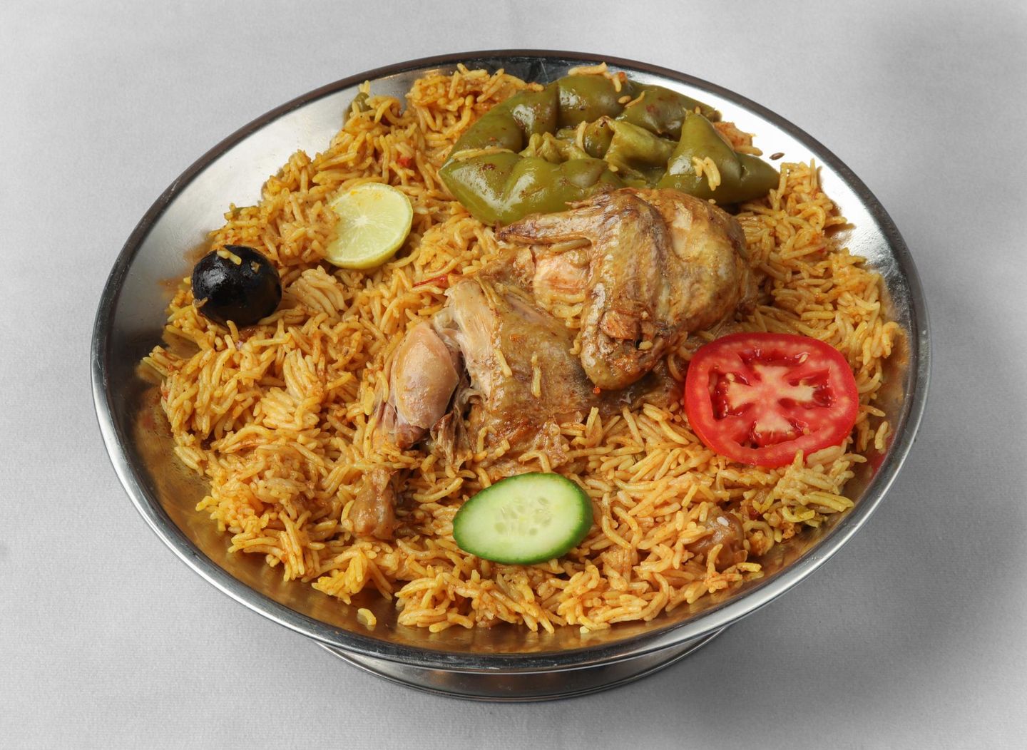 Half A Piece Of Chicken Madghot With Rice