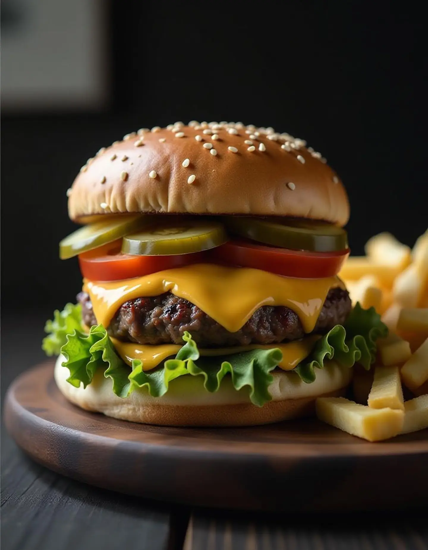 Meat Burger With Cheese